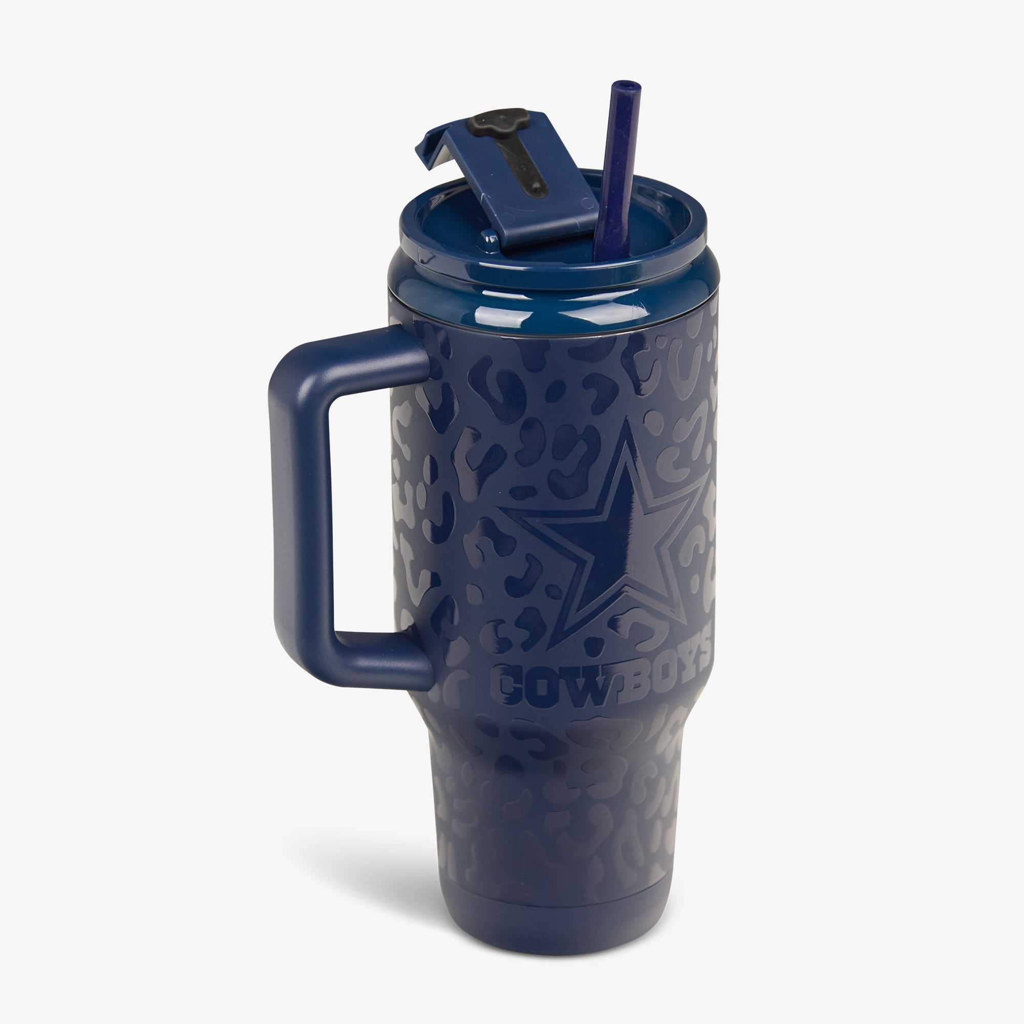 NFL 32 Oz Leopard Flip ‘n’ Sip Travel Mug G6 - Cowboys - Product View