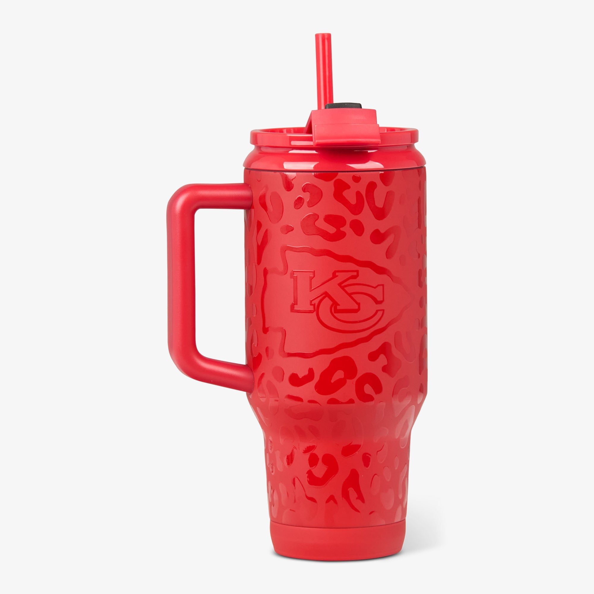 NFL 32 Oz Leopard Flip ‘n’ Sip Travel Mug G6 - Chiefs - Product View