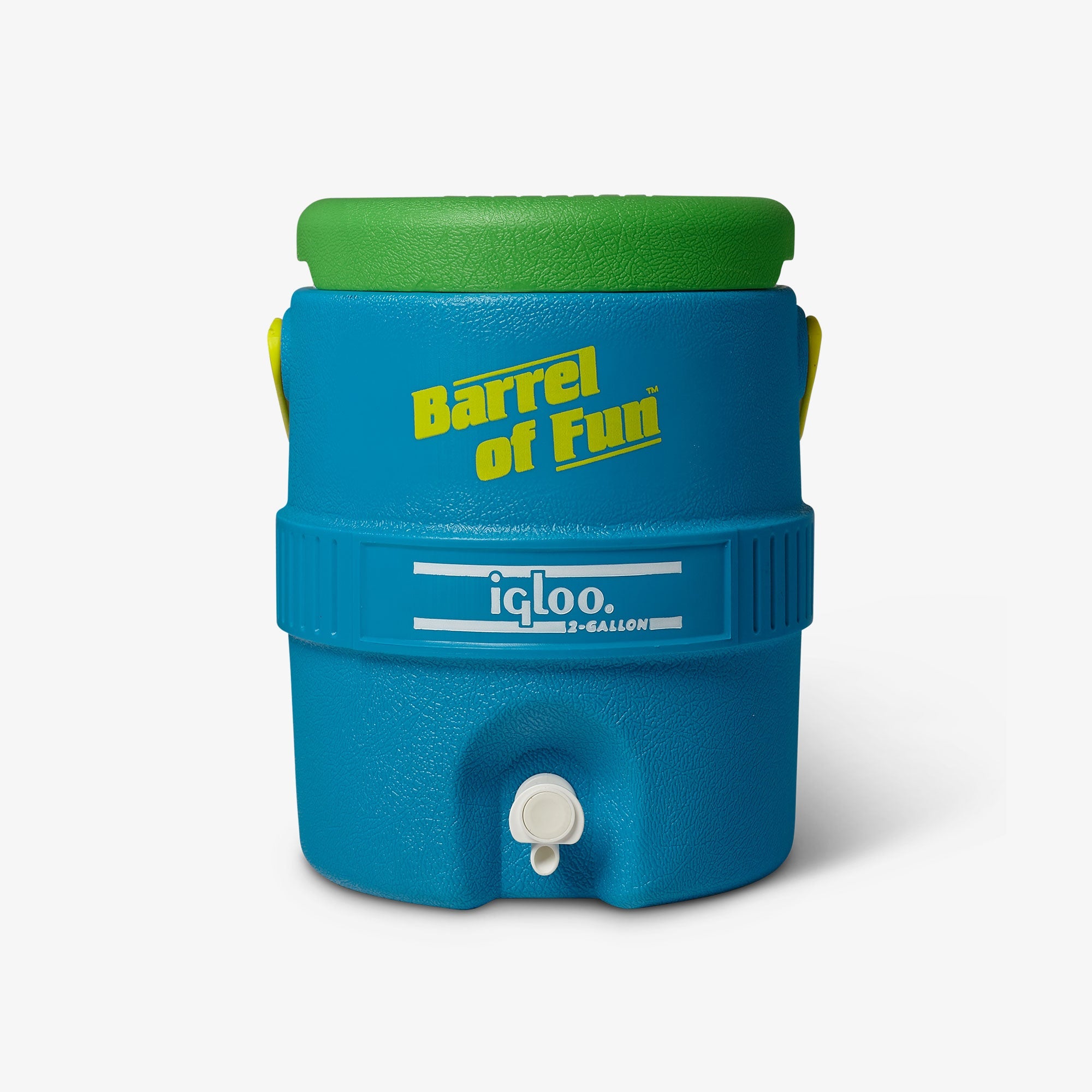 Retro Barrel of Fun 2 Gallon Jug I4 - Fiesta Blue - Front View