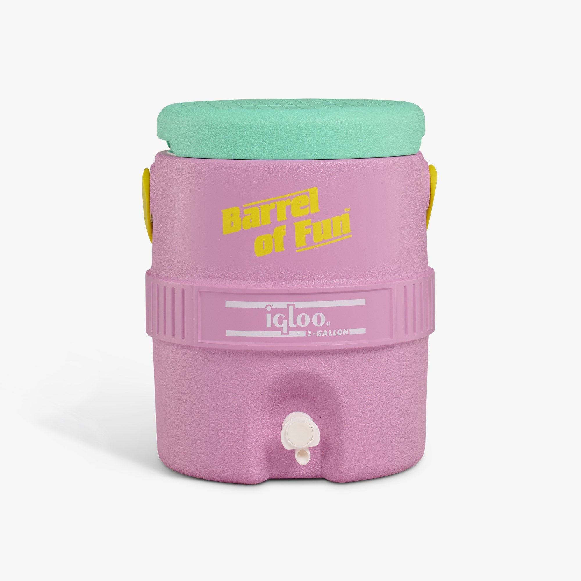 Retro Barrel of Fun 2 Gallon Jug I4 - Tea Rose - Front View