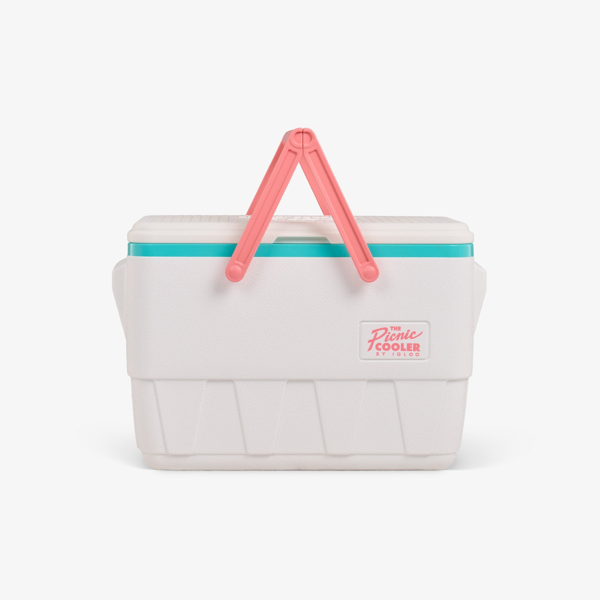 Retro Picnic Basket 25 Qt Cooler E5 - White - Strap View