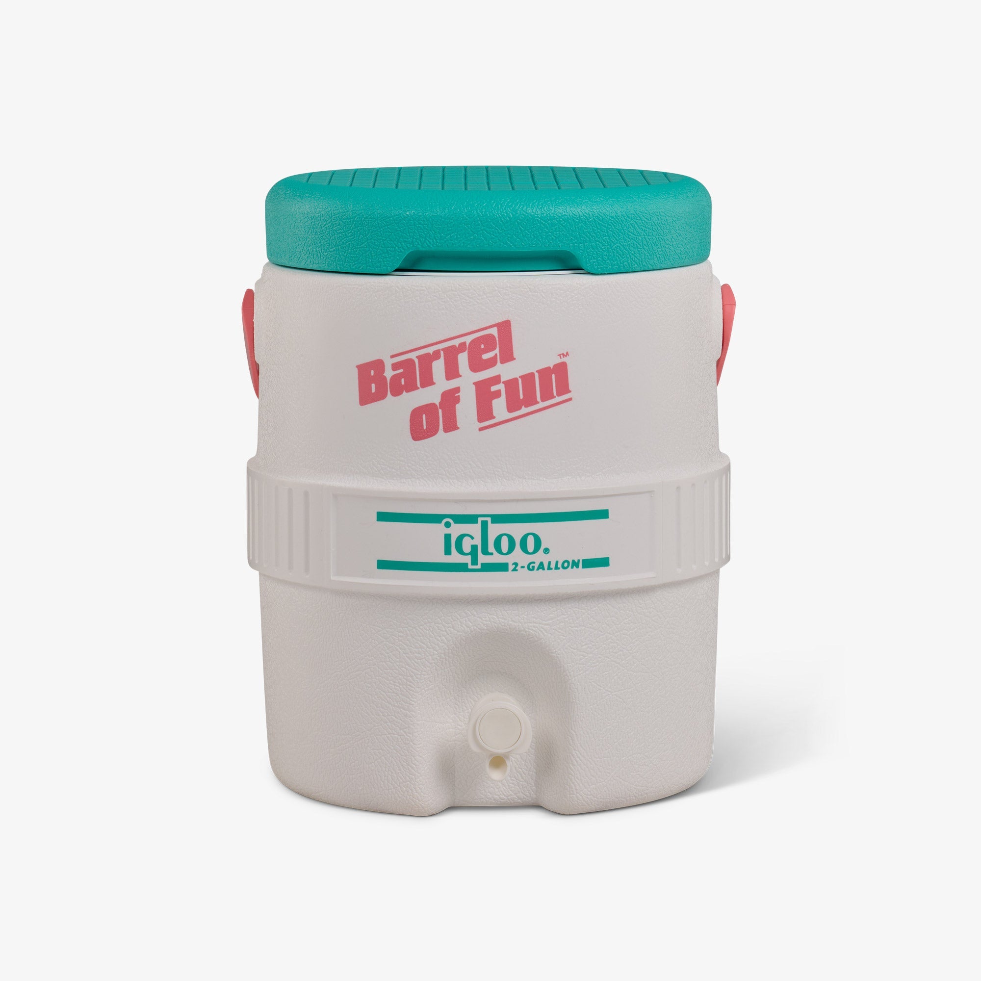 Retro Barrel of Fun 2 Gallon Jug I4 - White - Front View