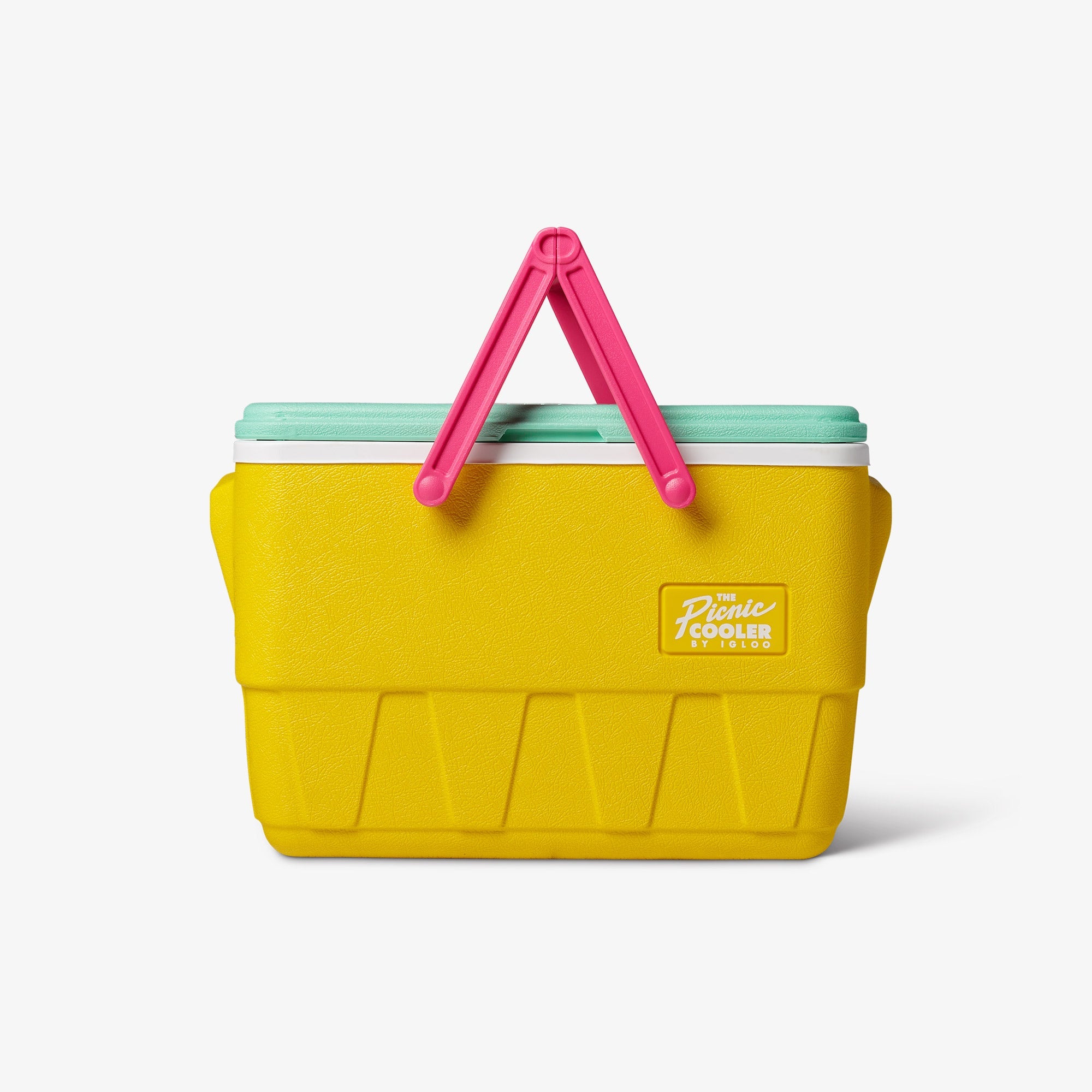 Retro Picnic Basket 25 Qt Cooler E5 - Yellow - Product View