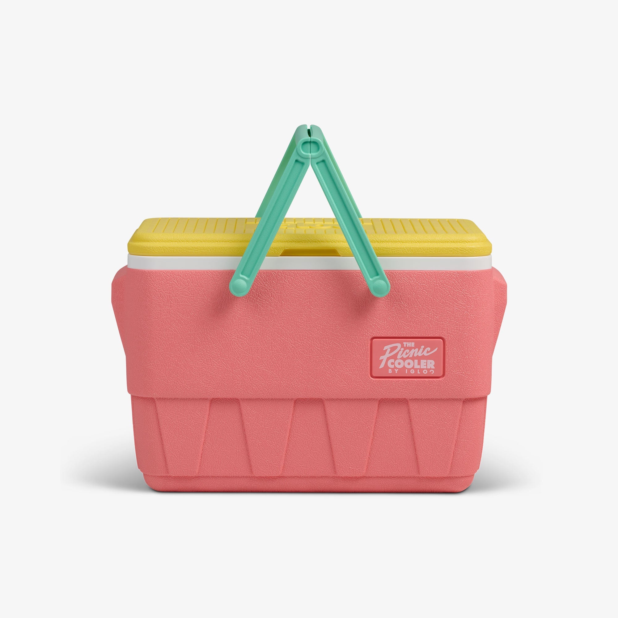 Retro Picnic Basket 25 Qt Cooler E5 - Flamingo - Strap View