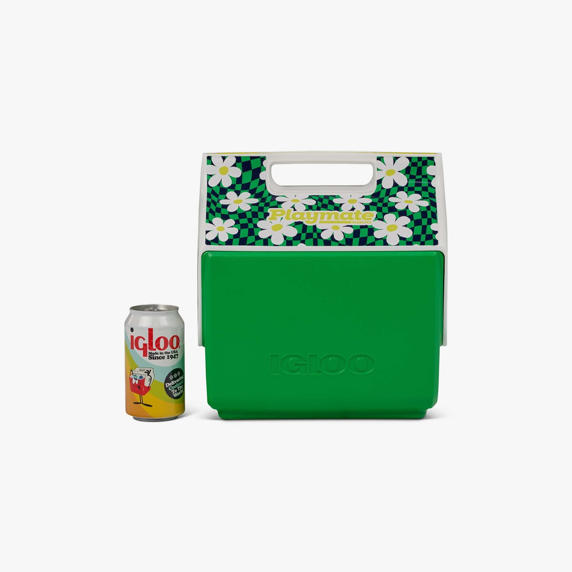 Retro Little Playmate 7 Qt Cooler G7 - Psychedelic Daisy - Size View
