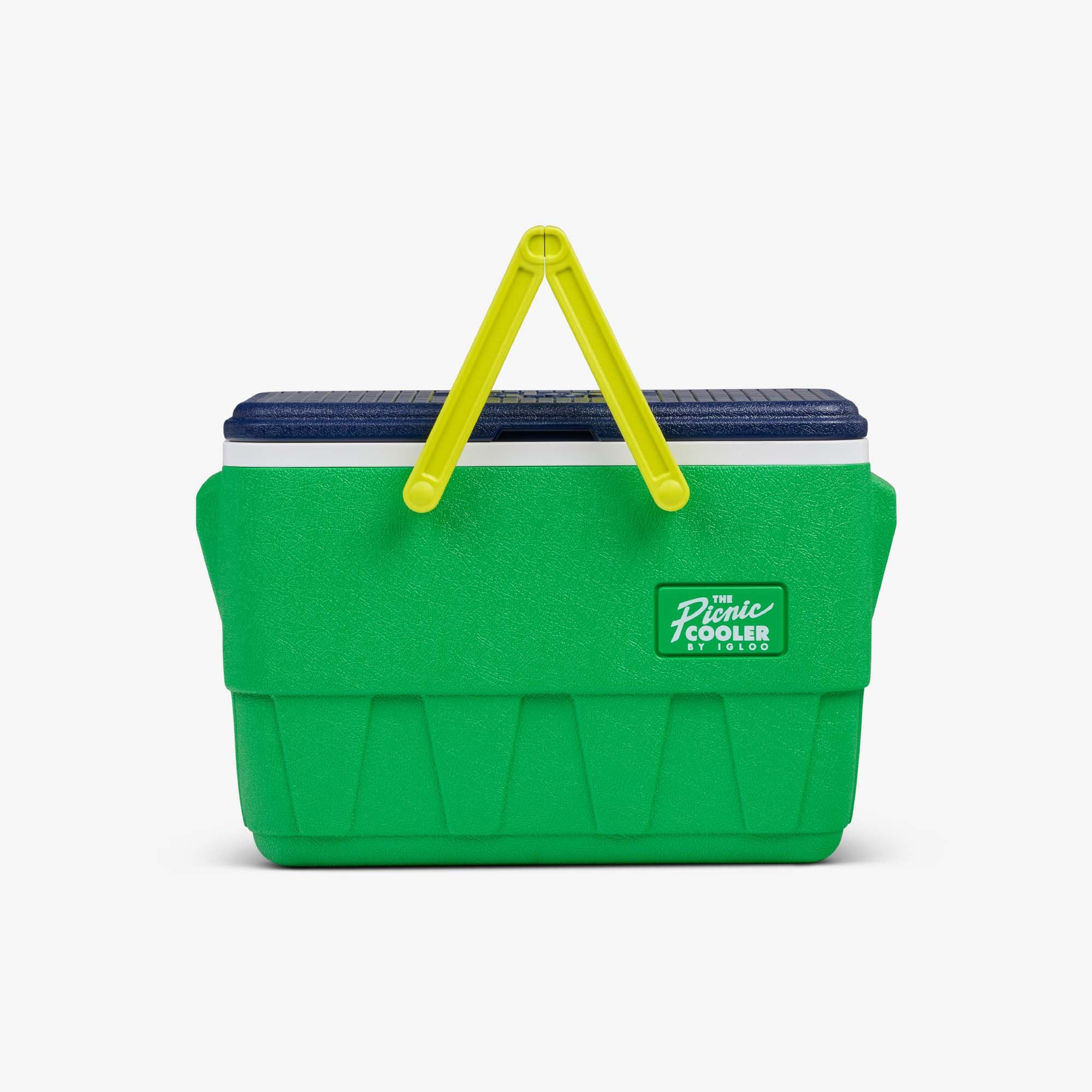 Retro Picnic Basket 25 Qt Cooler E5 - Whistle Green - Front View