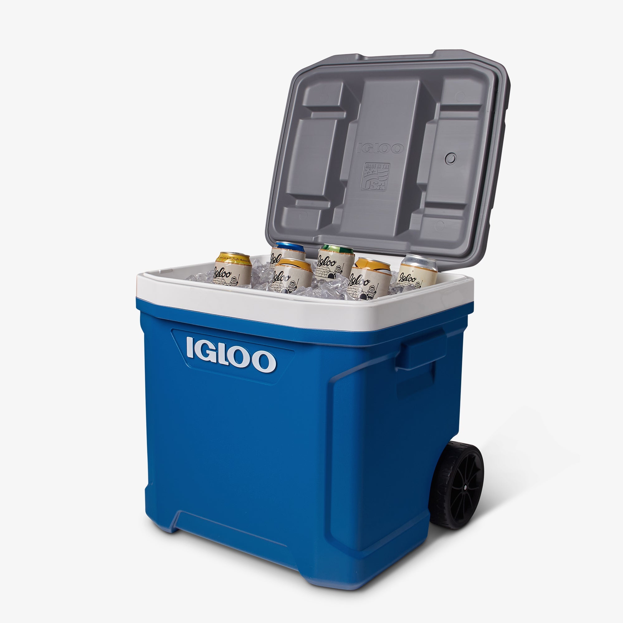 Latitude 60 Qt Roller Cooler F2 - Blue - Product View