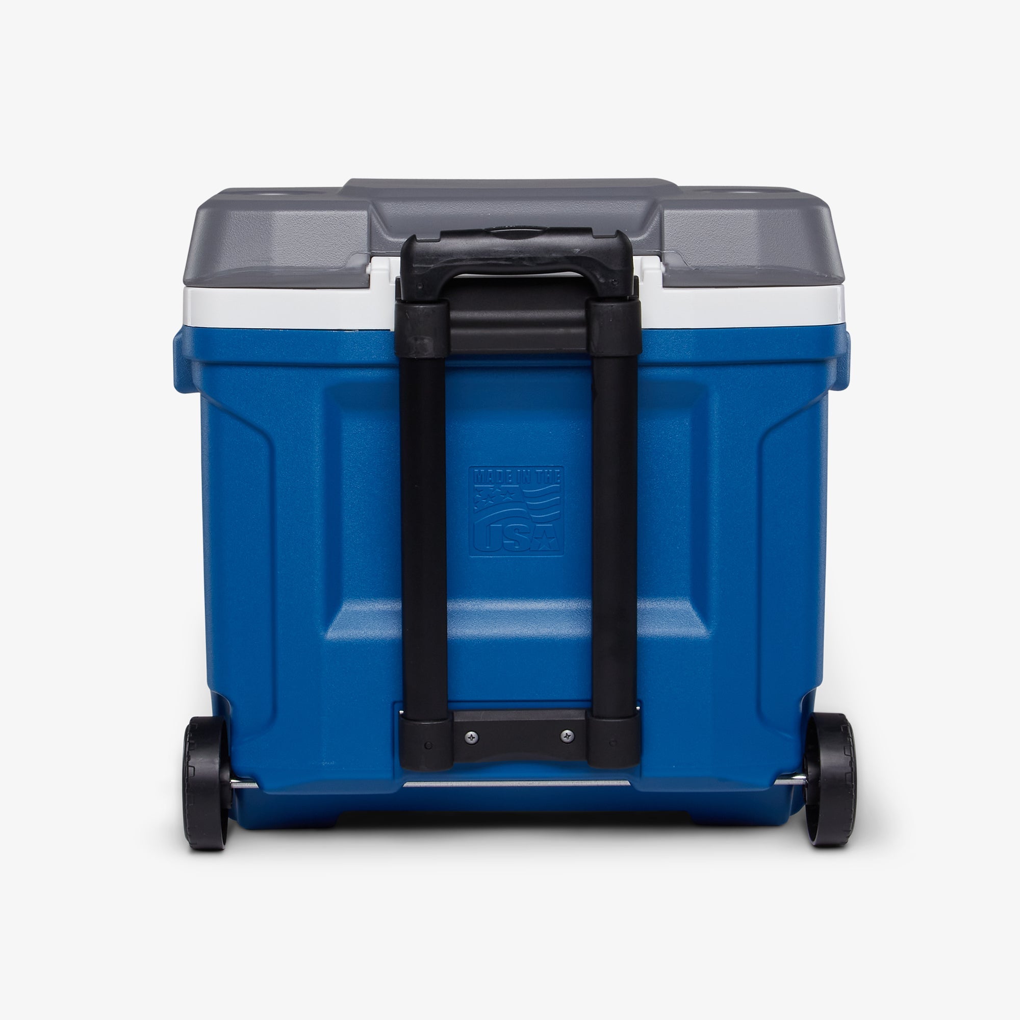 Latitude 30 Qt Roller Cooler N8 - Blue - Back View