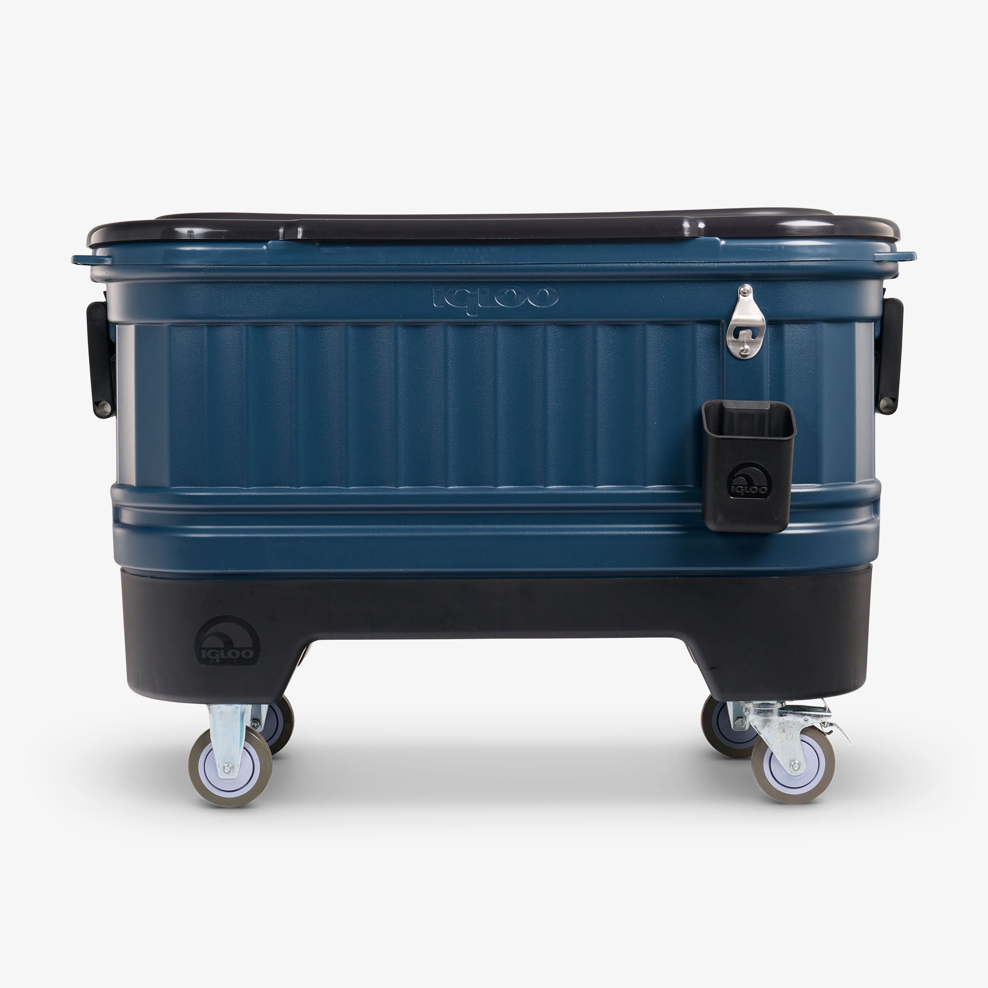 Party Bar 125 Qt Cooler E4 - Rugged Blue - Front View