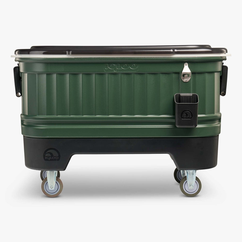 Party Bar 125 Qt Cooler E4 - Oil Green - Front View