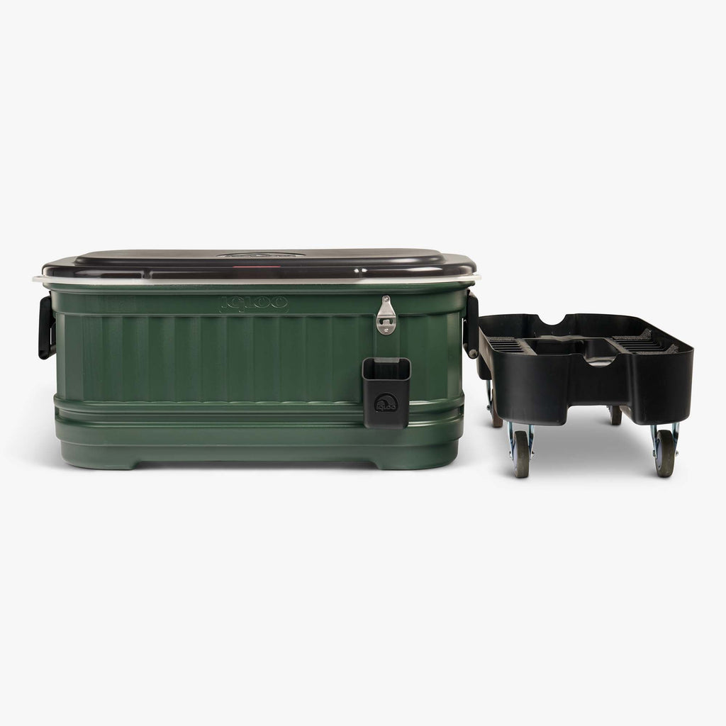 Party Bar 125 Qt Cooler E4 - Oil Green - Strap View