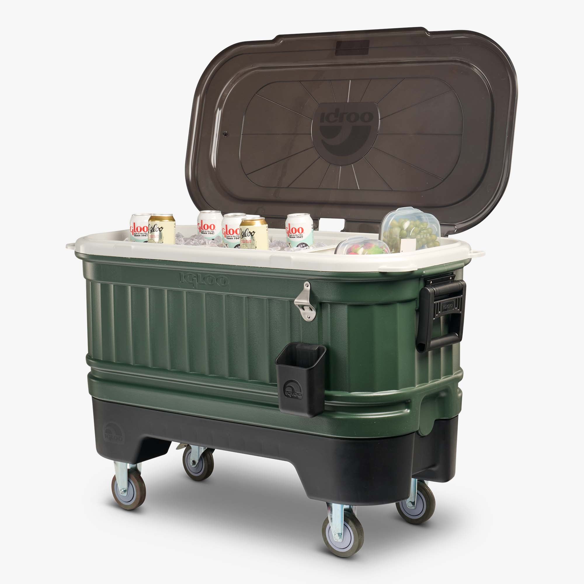 Party Bar 125 Qt Cooler E4 - Oil Green - Product View