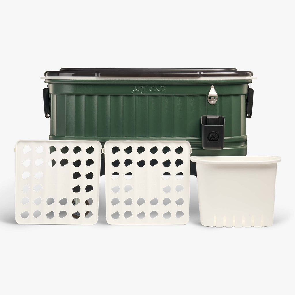 Party Bar 125 Qt Cooler E4 - Oil Green - Product View