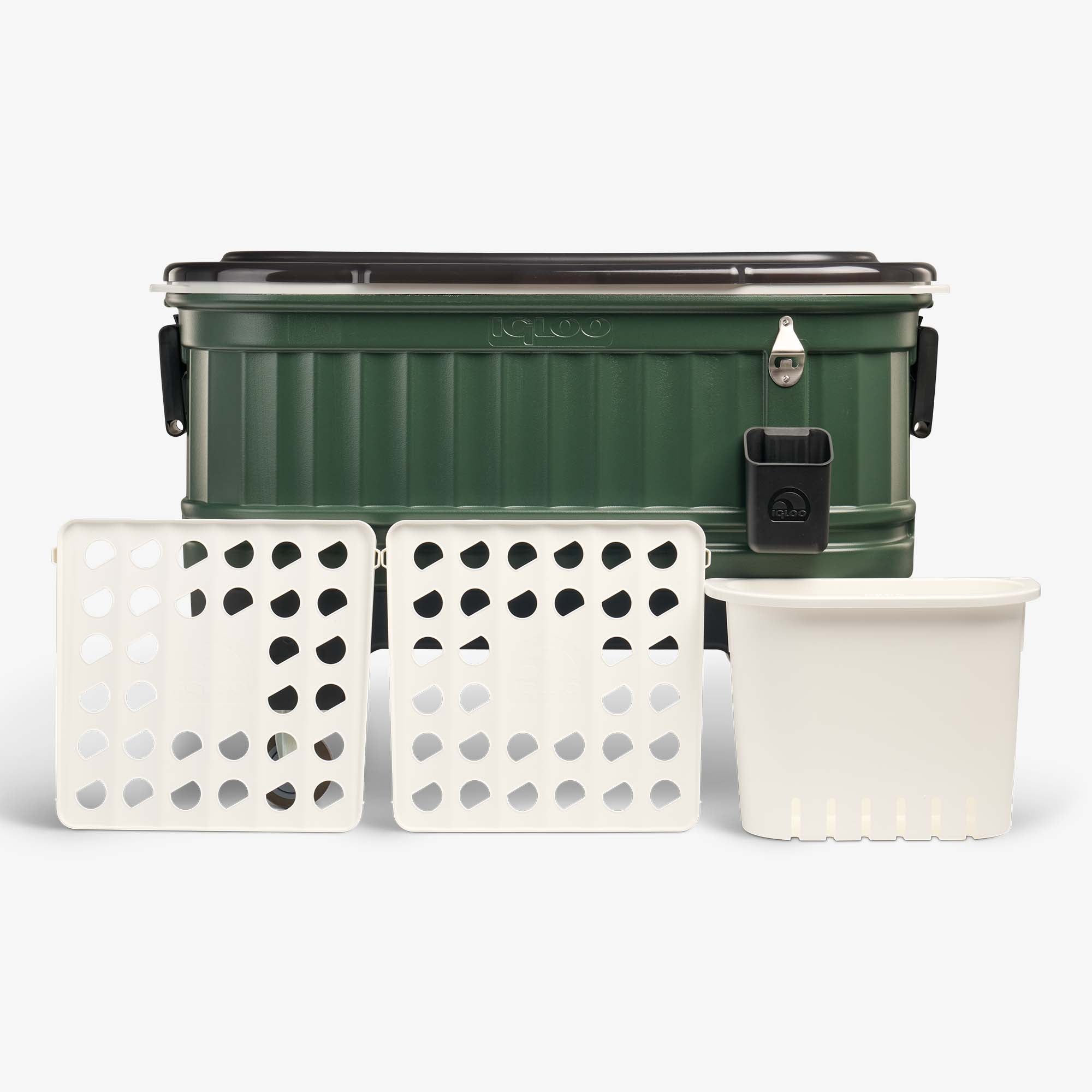 Party Bar 125 Qt Cooler E4 - Oil Green - Product View