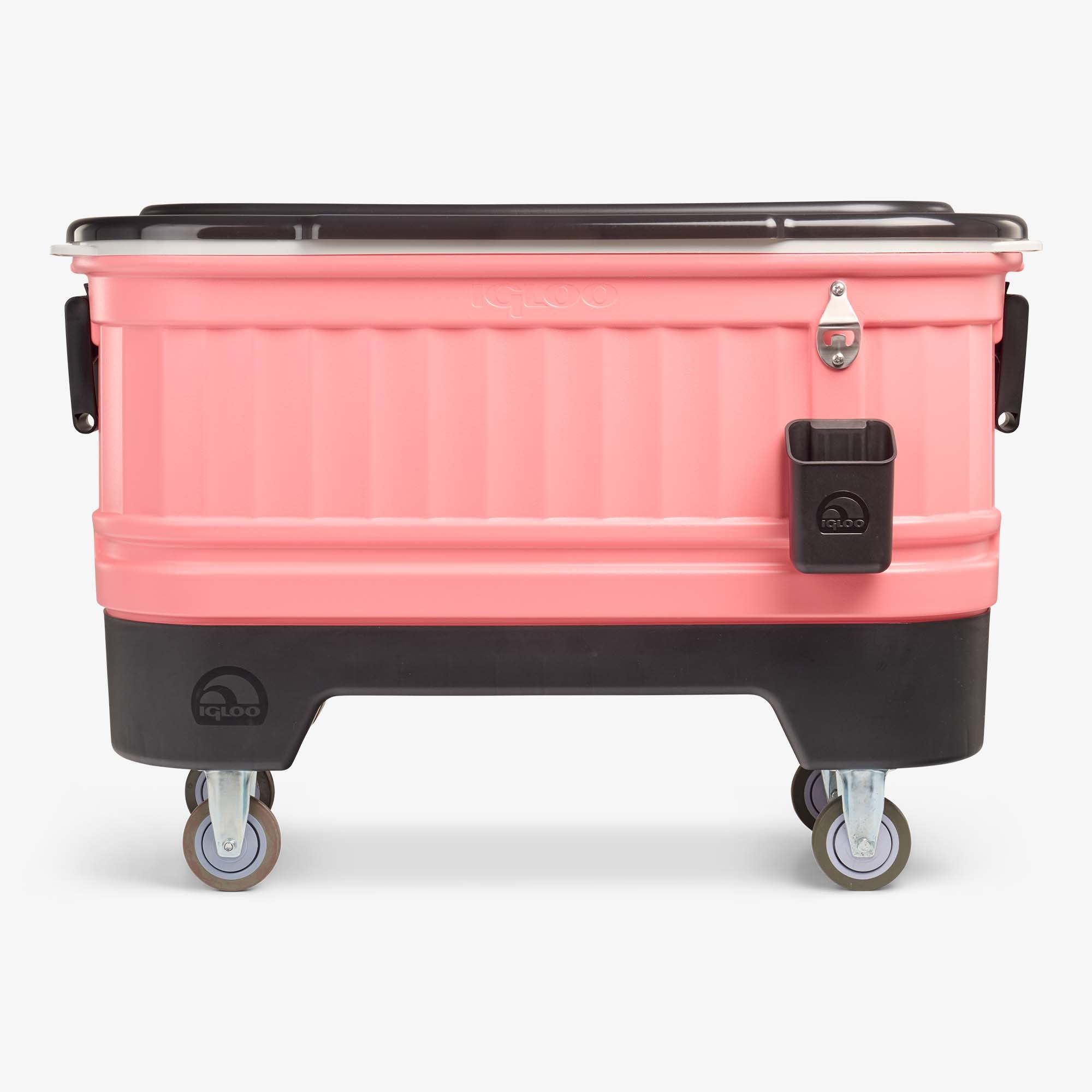 Party Bar 125 Qt Cooler E4 - Flamingo - Front View