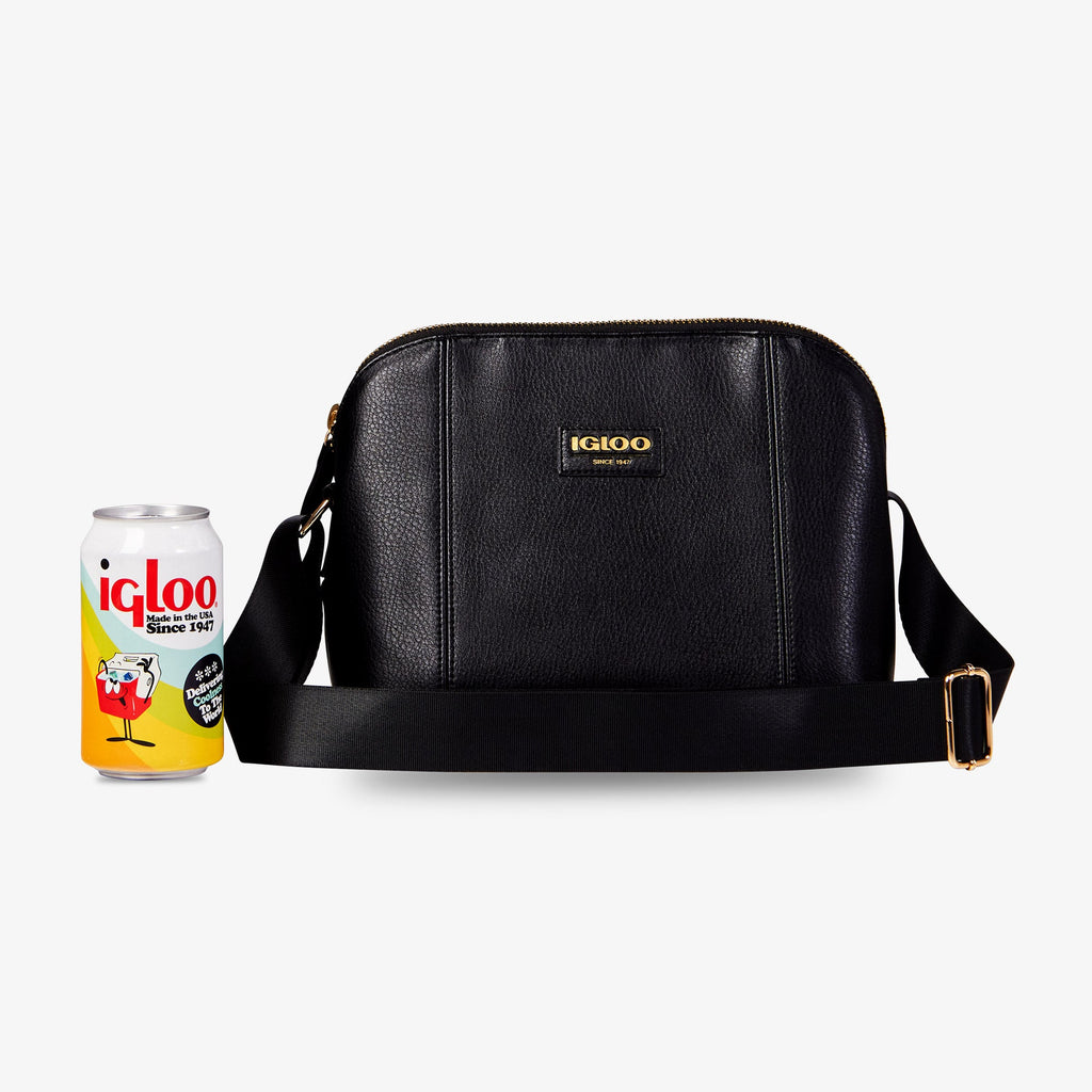 Igloo Luxe® Crossbody Cooler Bag C8 - Black - Size View