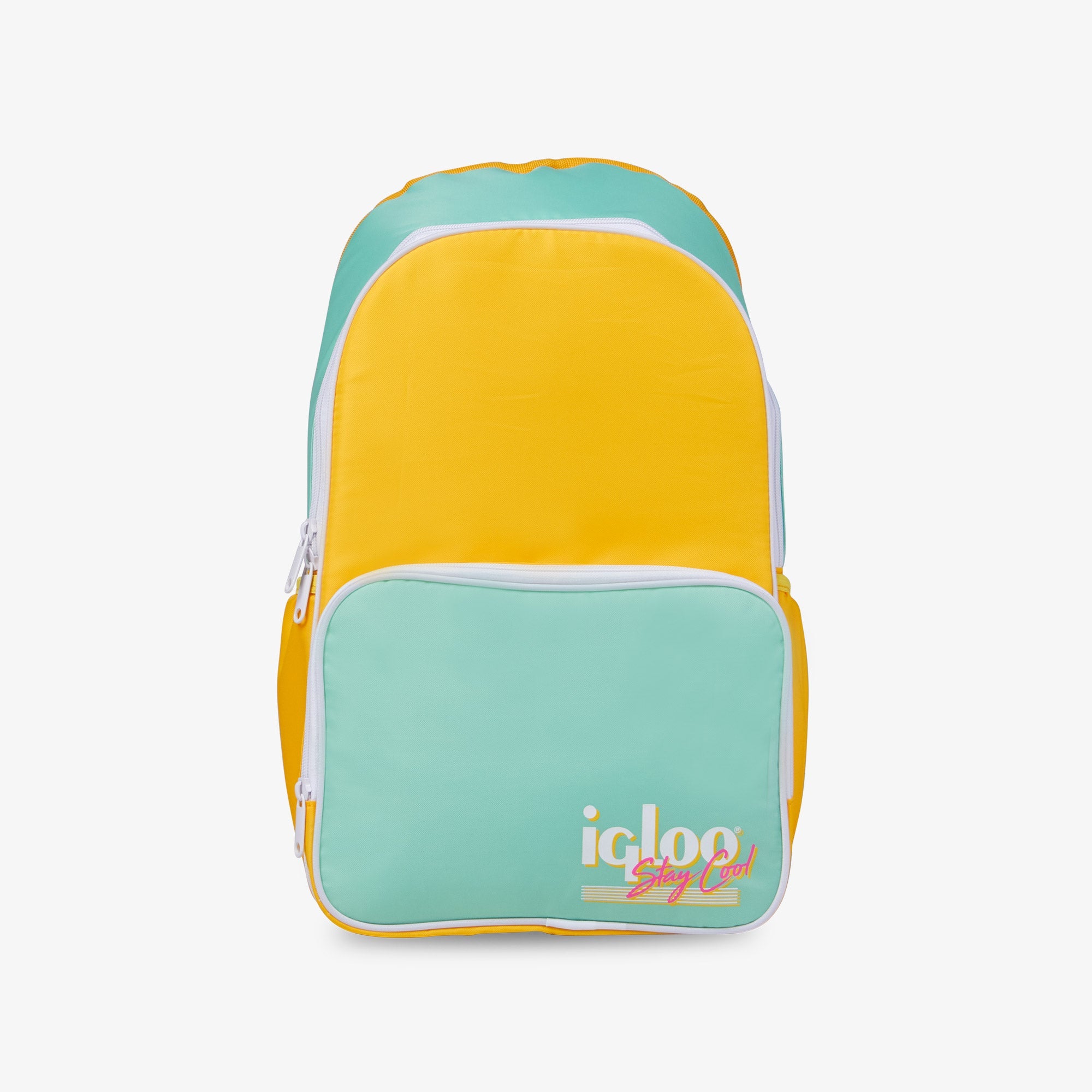 Retro Backpack Cooler K0 - Yellow - Front View