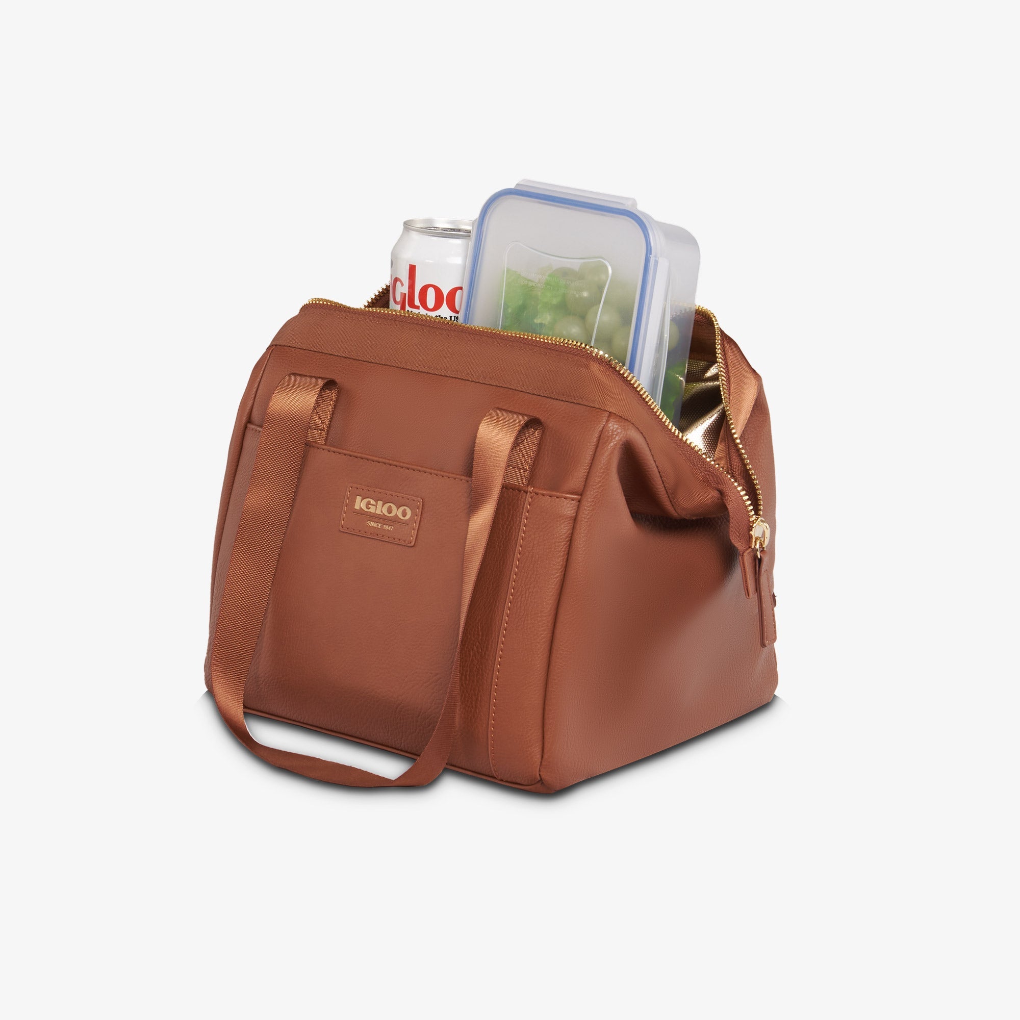Igloo Luxe® Lunch Tote Cooler Bag J8 - Cognac - Product View