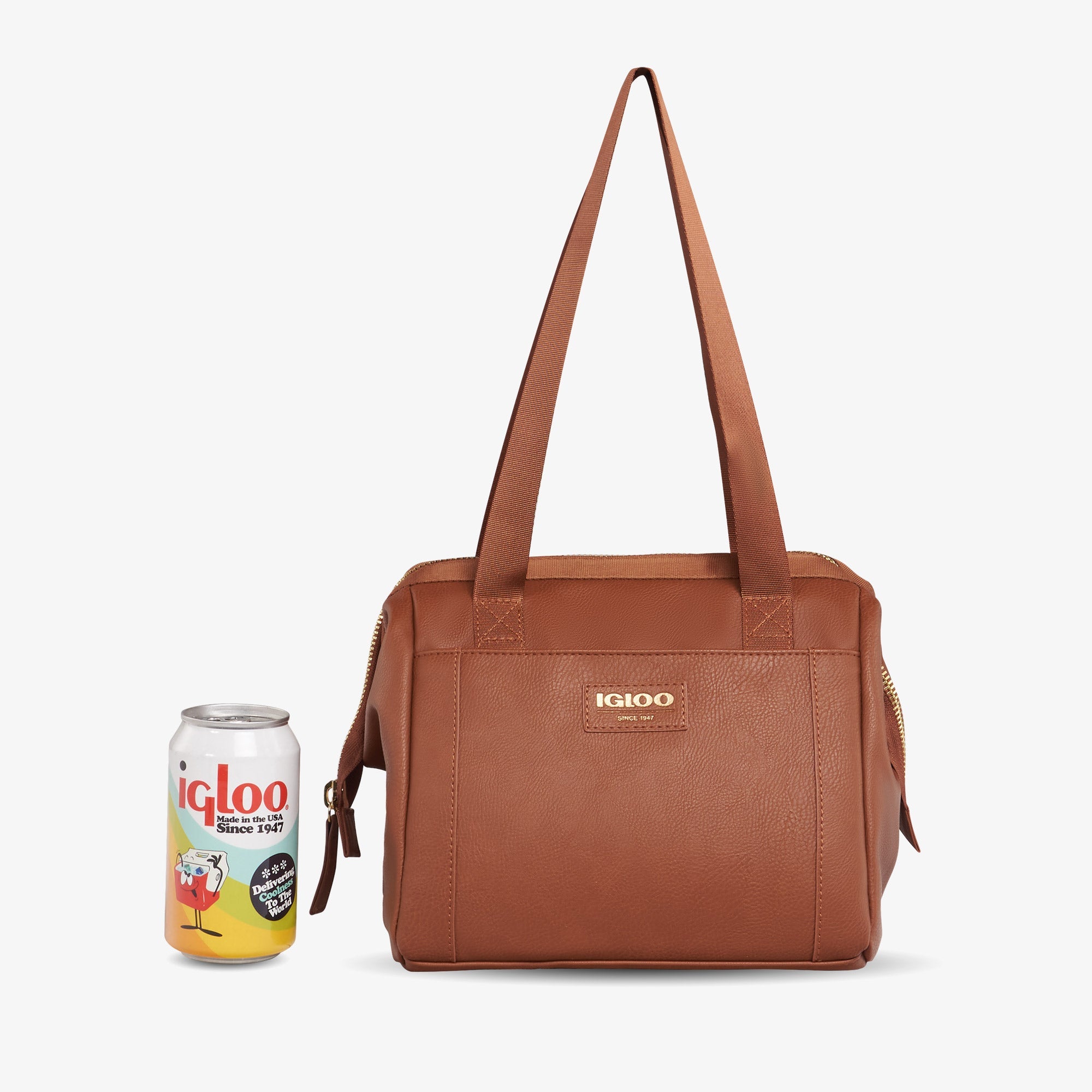 Igloo Luxe® Lunch Tote Cooler Bag J8 - Cognac - Product View