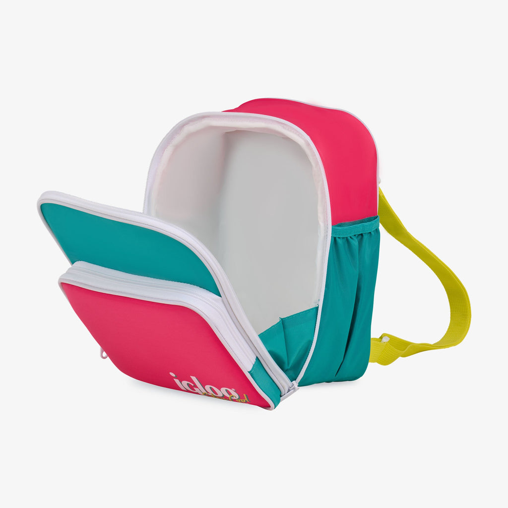 Retro Mini Convertible Backpack D6 - Jade - Open View