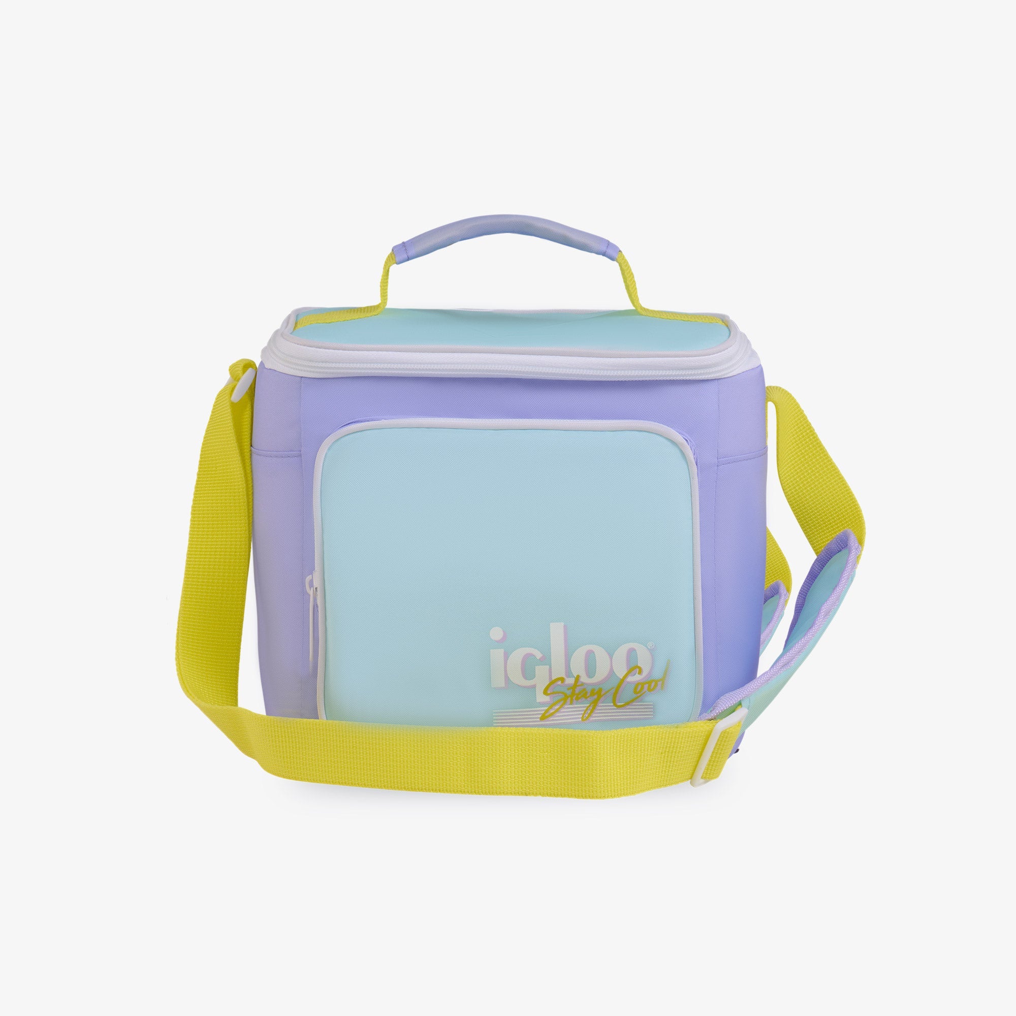 Retro Square Lunch Bag S4 - Lilac - Front View