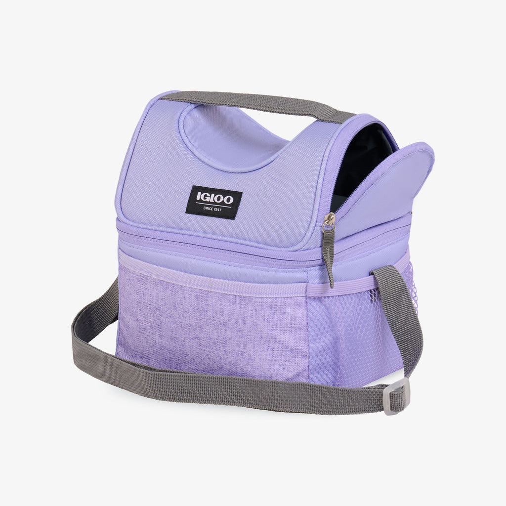 Kids Everyday Lunch Gripper Cooler Bag K9 - Lilac - Open View