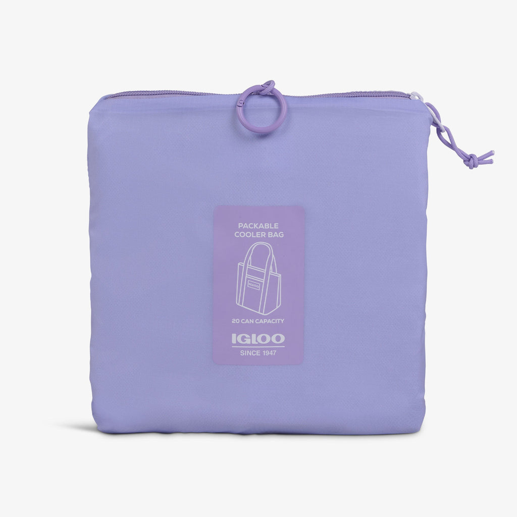 Packable Puffer 20-Can Cooler Bag R2 - Lilac - Product View