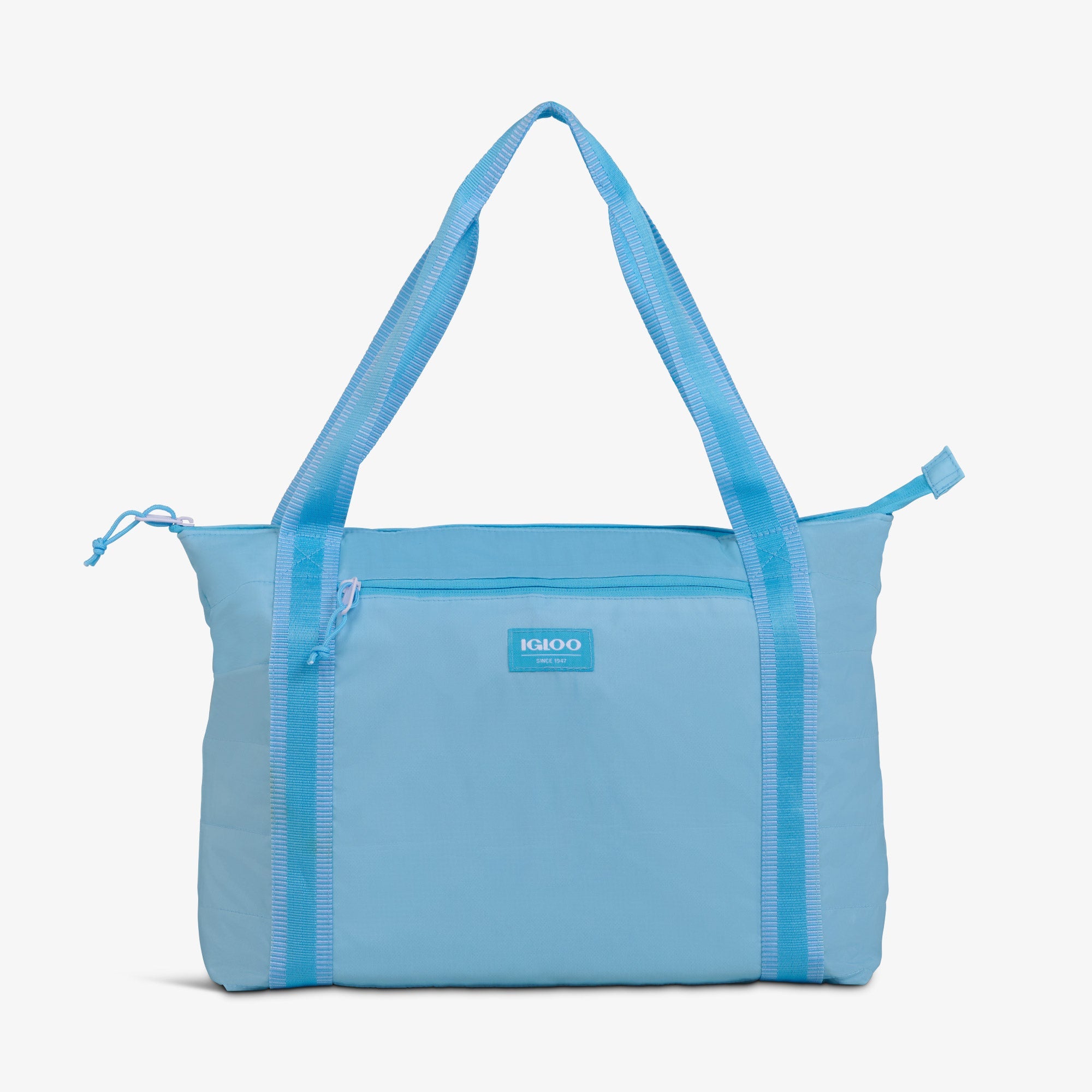 Packable Puffer 20-Can Cooler Bag R2 - Powder Blue - Front View
