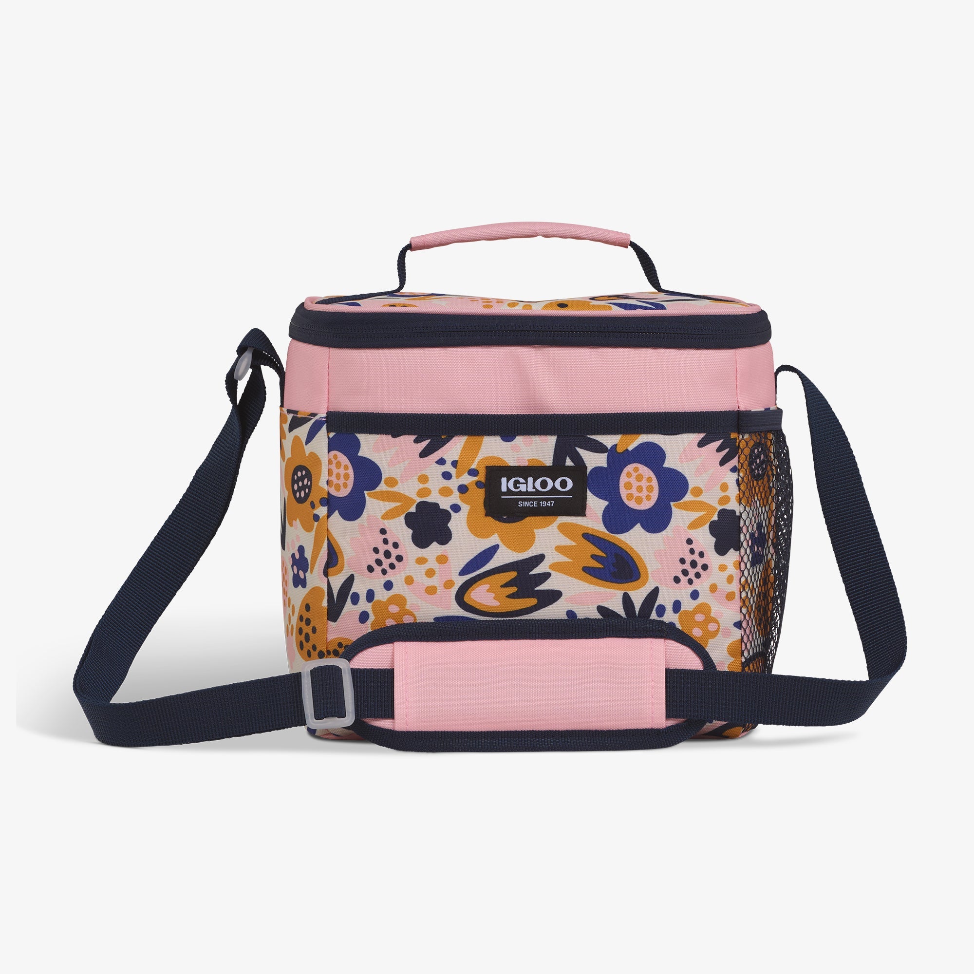 Kids Square Lunch Bag W5 - Floral - Front View