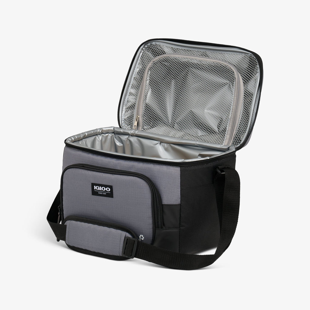 Latitude Hardtop Gripper 22-Can Cooler Bag C8 - Carbonite - Open View