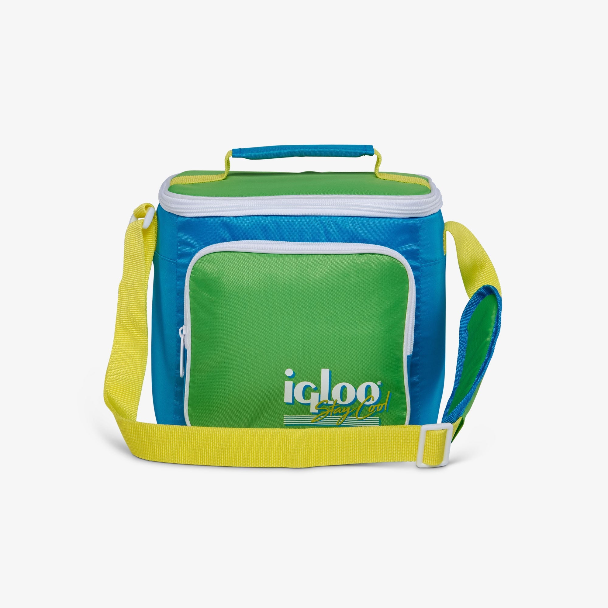 Retro Square Lunch Bag S4 - Fiesta Blue - Front View