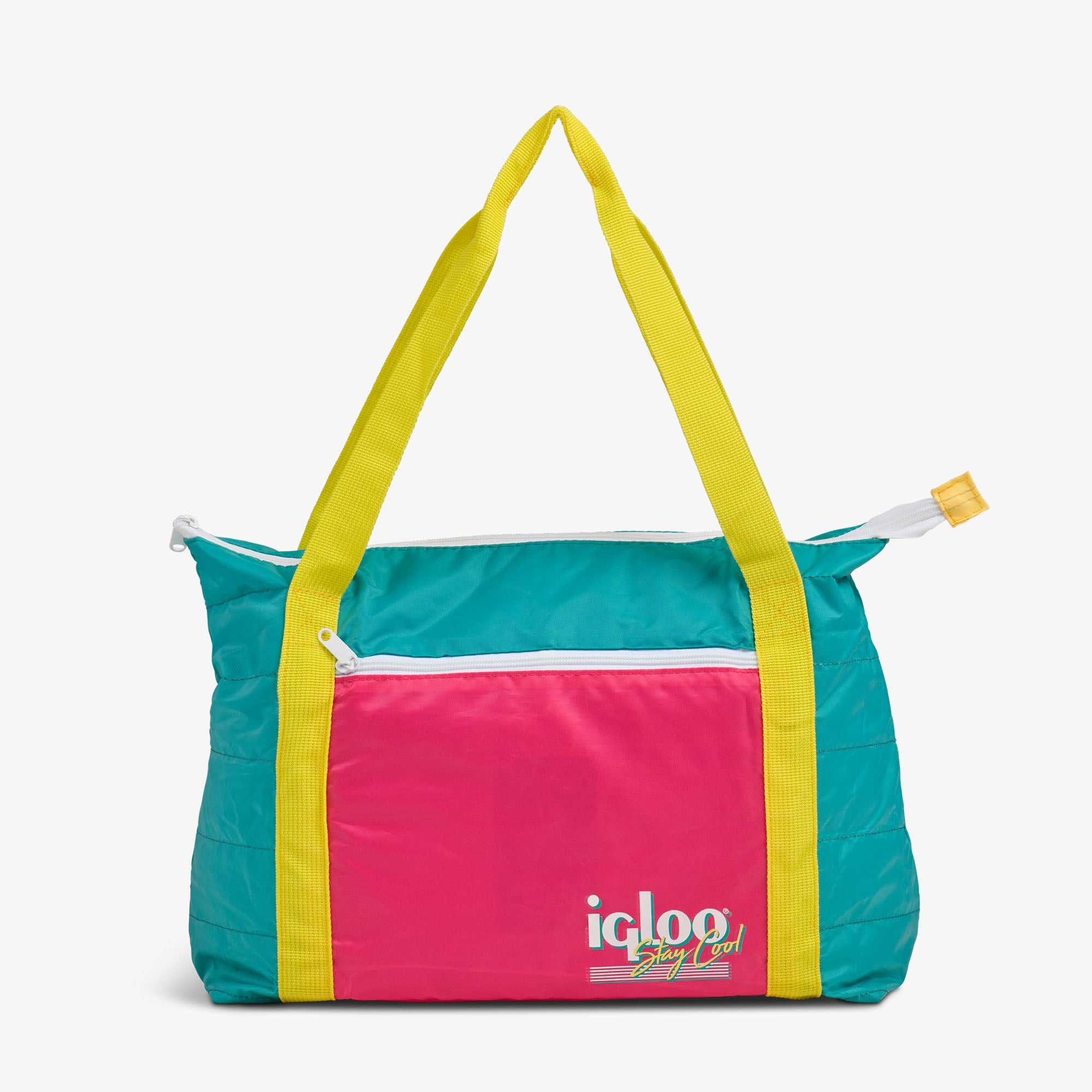 Retro Packable Puffer 20-Can Cooler Bag N2 - Jade - Strap View