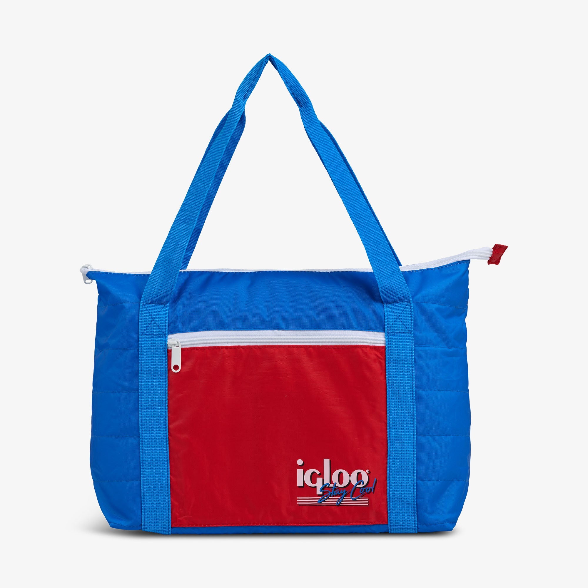 Retro Packable Puffer 20-Can Cooler Bag N2 - Americana - Front View