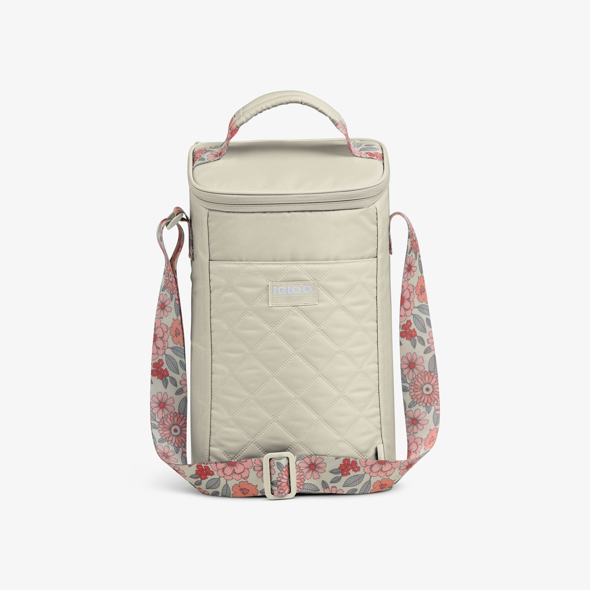 Floral MaxCold® DUO Vertical Crossbody Cooler Bag Y0 - Linen - Product View