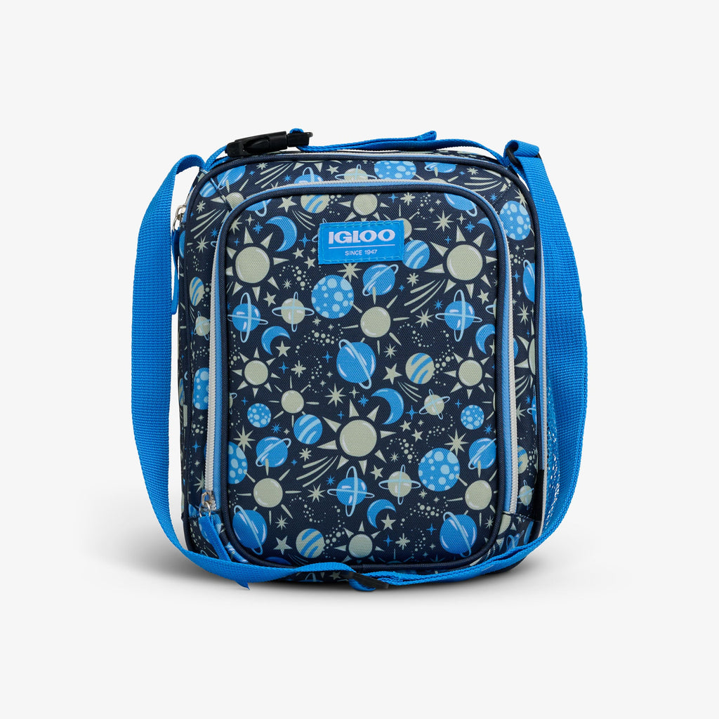 Kids Lunch Glow Vertical Cooler + Bento Box R2 - Cosmic Glow - Front View