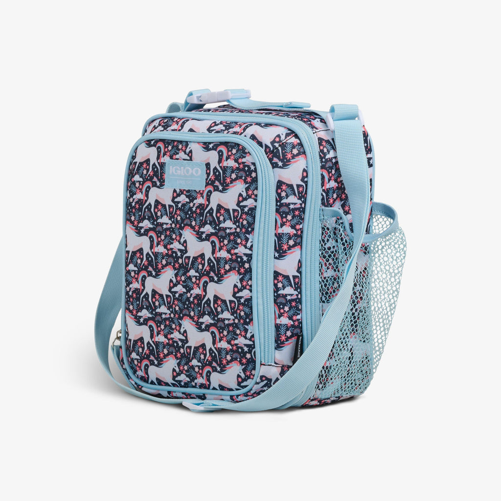 Kids Lunch Vertical Cooler + Bento Box X0 - Unicorns - Product View