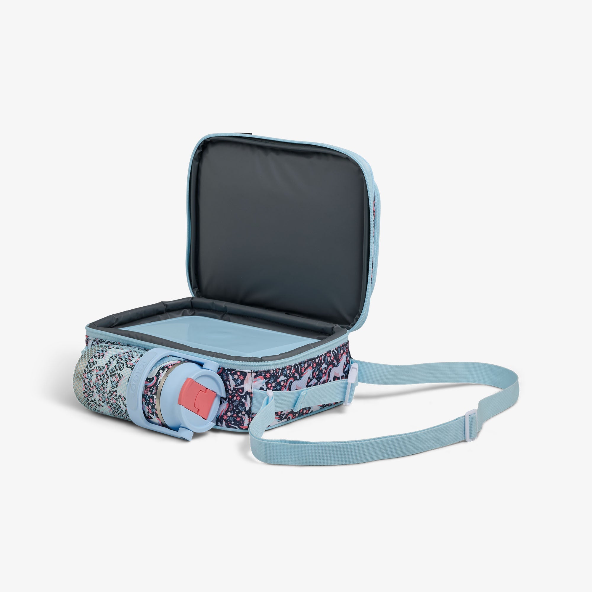 Kids Lunch Vertical Cooler + Bento Box X0 - Unicorns - Product View