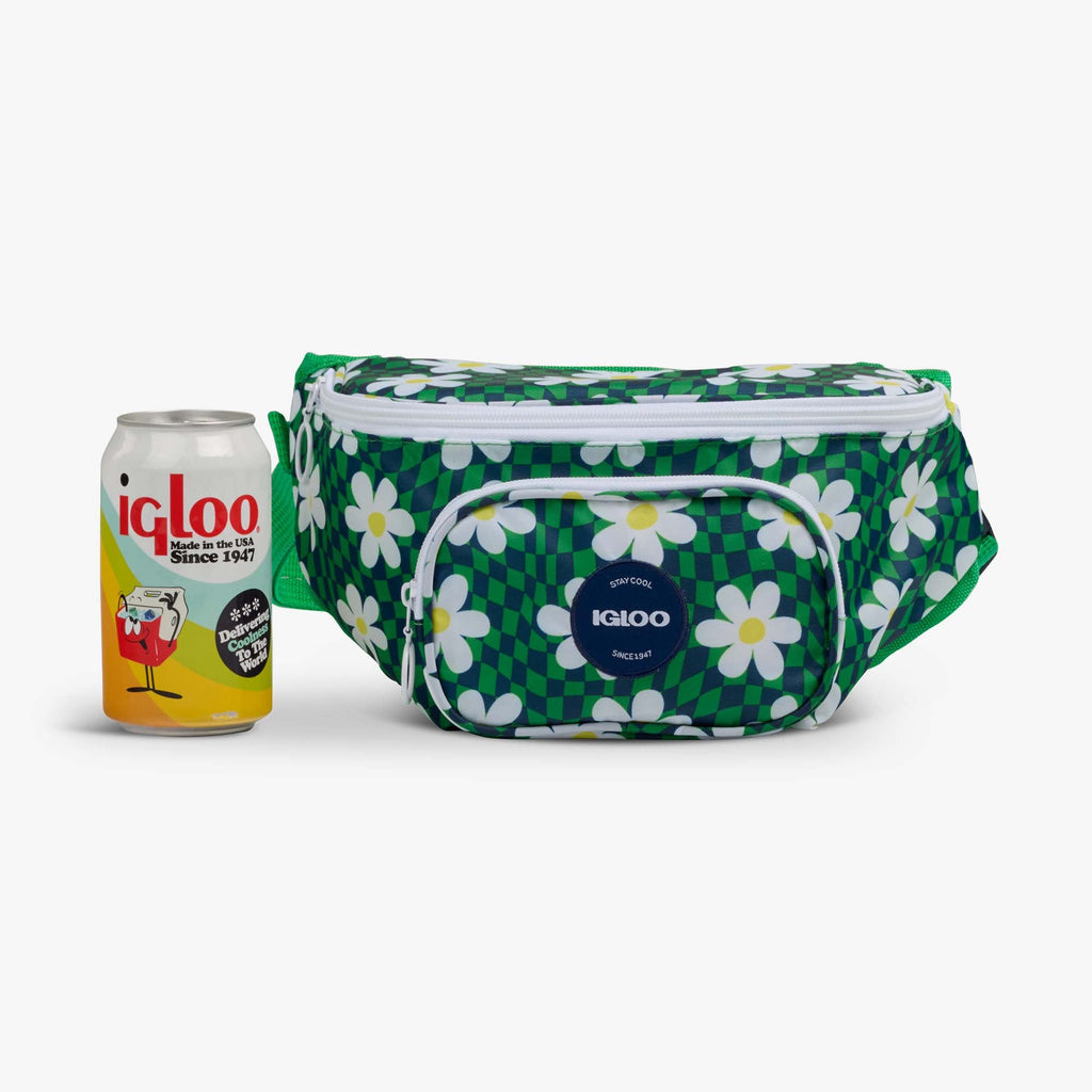 Retro Fanny Pack H8 - Psychedelic Daisy - Size View