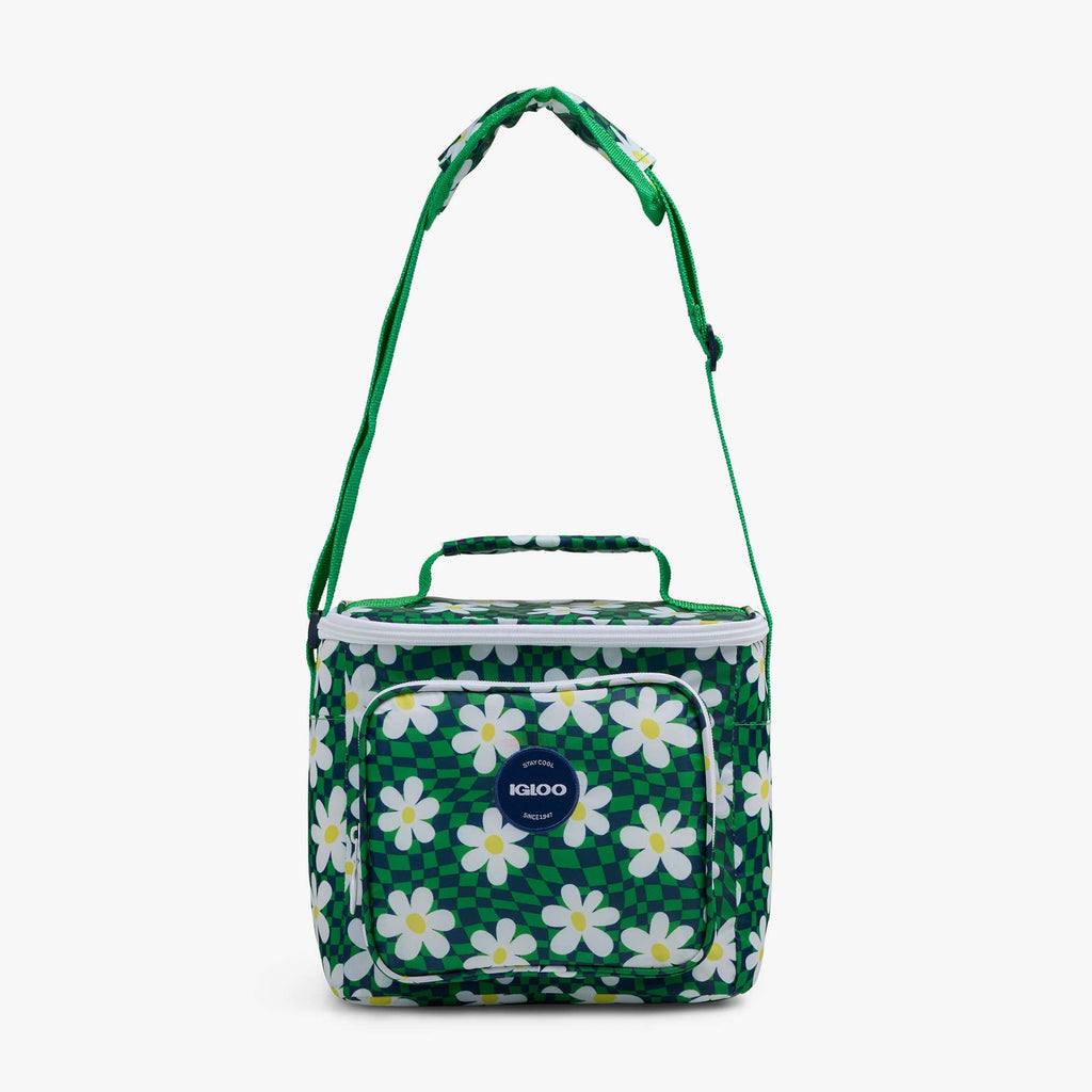 Retro Square Lunch Bag S4 - Psychedelic Daisy - Strap View