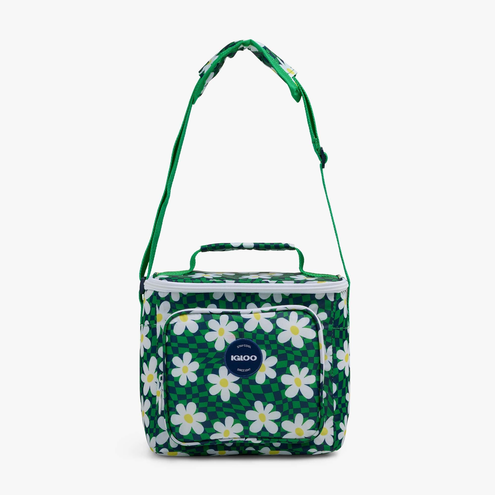 Retro Square Lunch Bag S4 - Psychedelic Daisy - Strap View