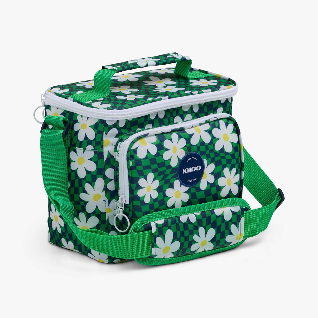 Retro Square Lunch Bag S4 - Psychedelic Daisy - Product View