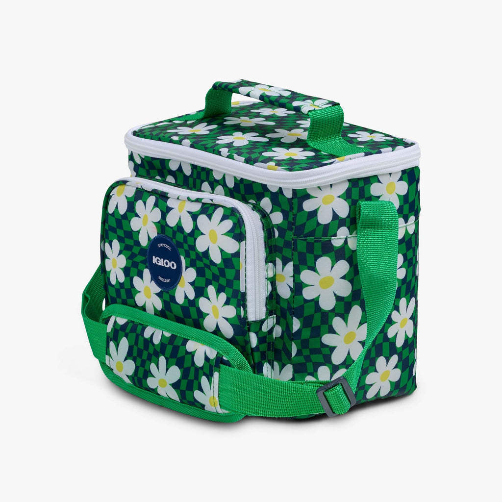 Retro Square Lunch Bag S4 - Psychedelic Daisy - Product View