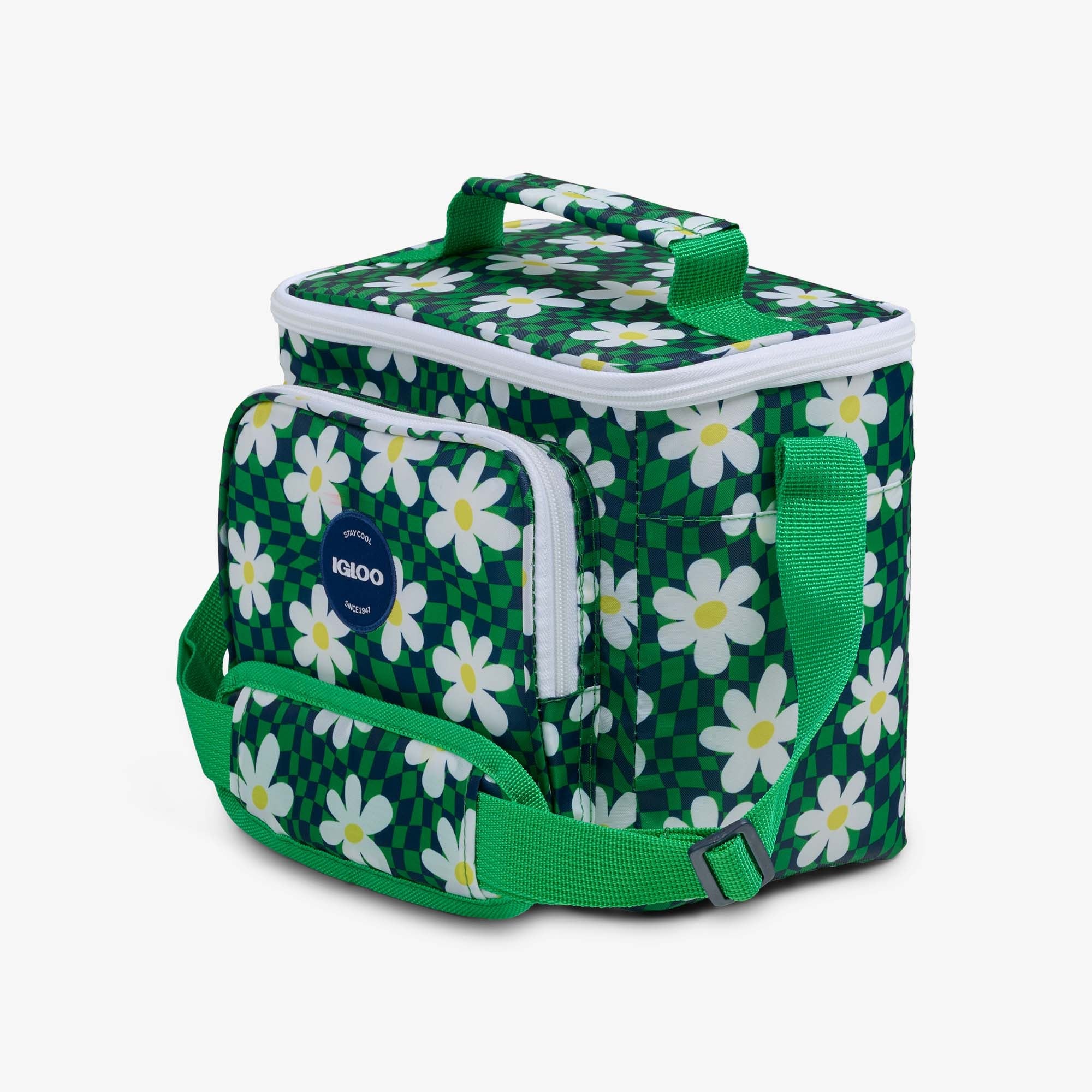 Retro Square Lunch Bag S4 - Psychedelic Daisy - Product View