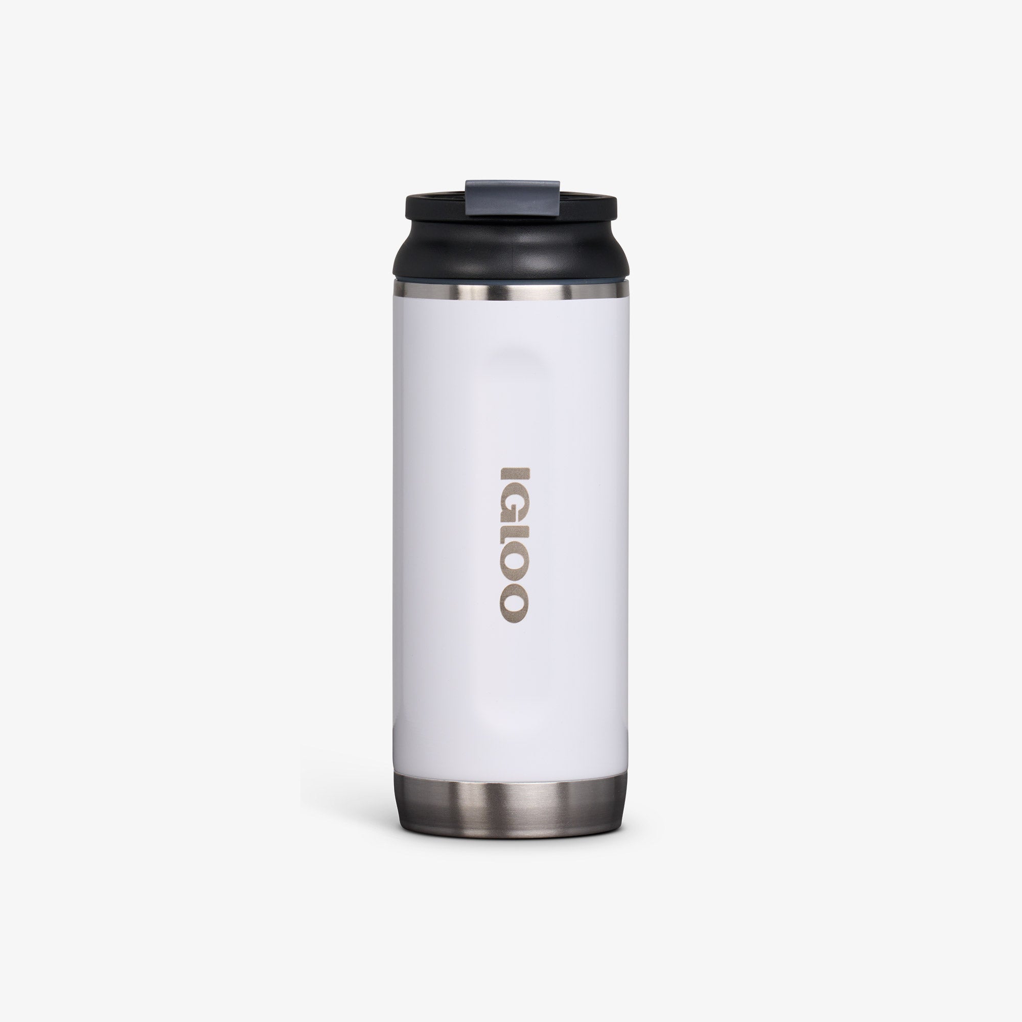 16 Oz Flip ‘n’ Sip Tumbler L9 - Gloss White - Front View