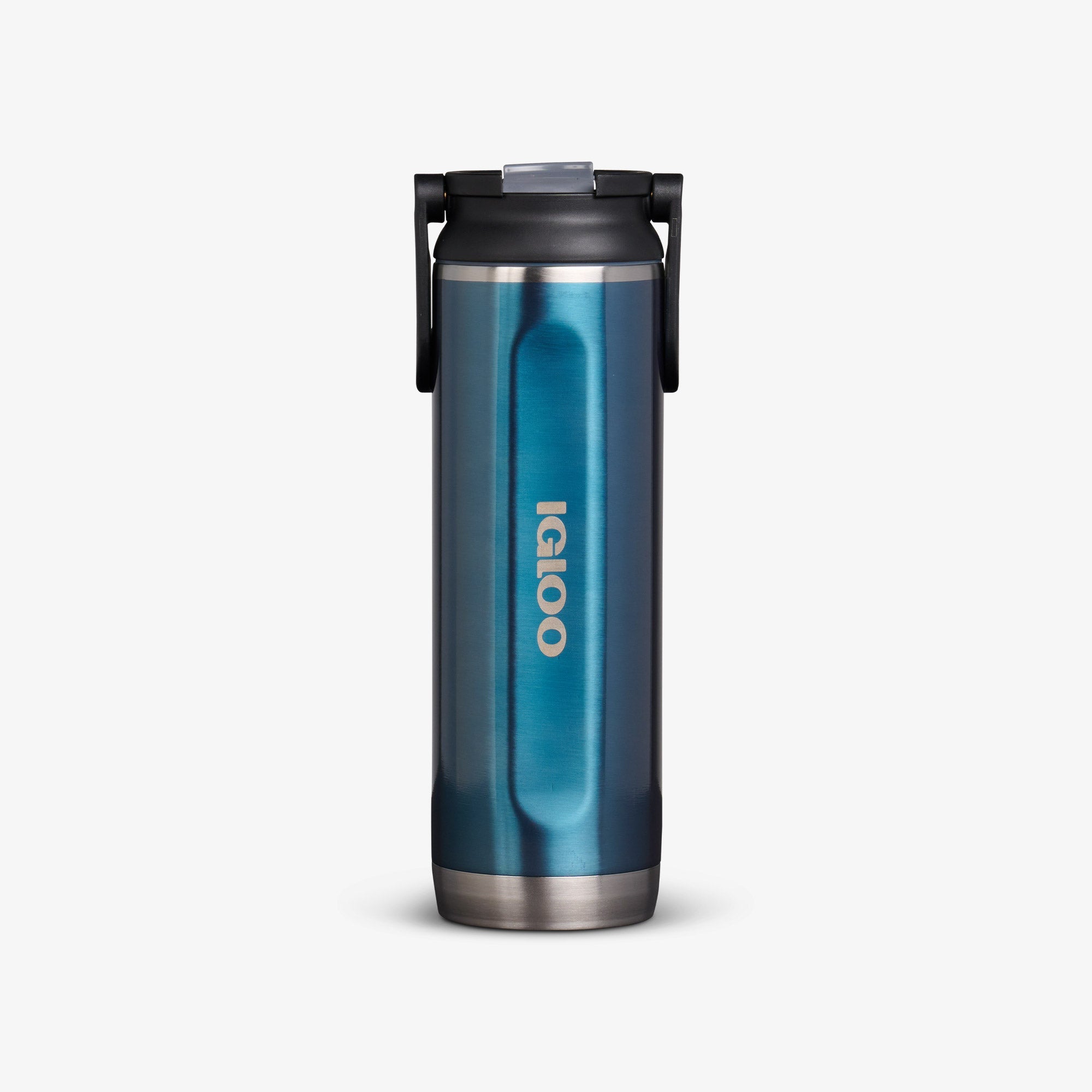 20 Oz Sport Sipper Bottle V9 - Gloss Modern Blue - Front View