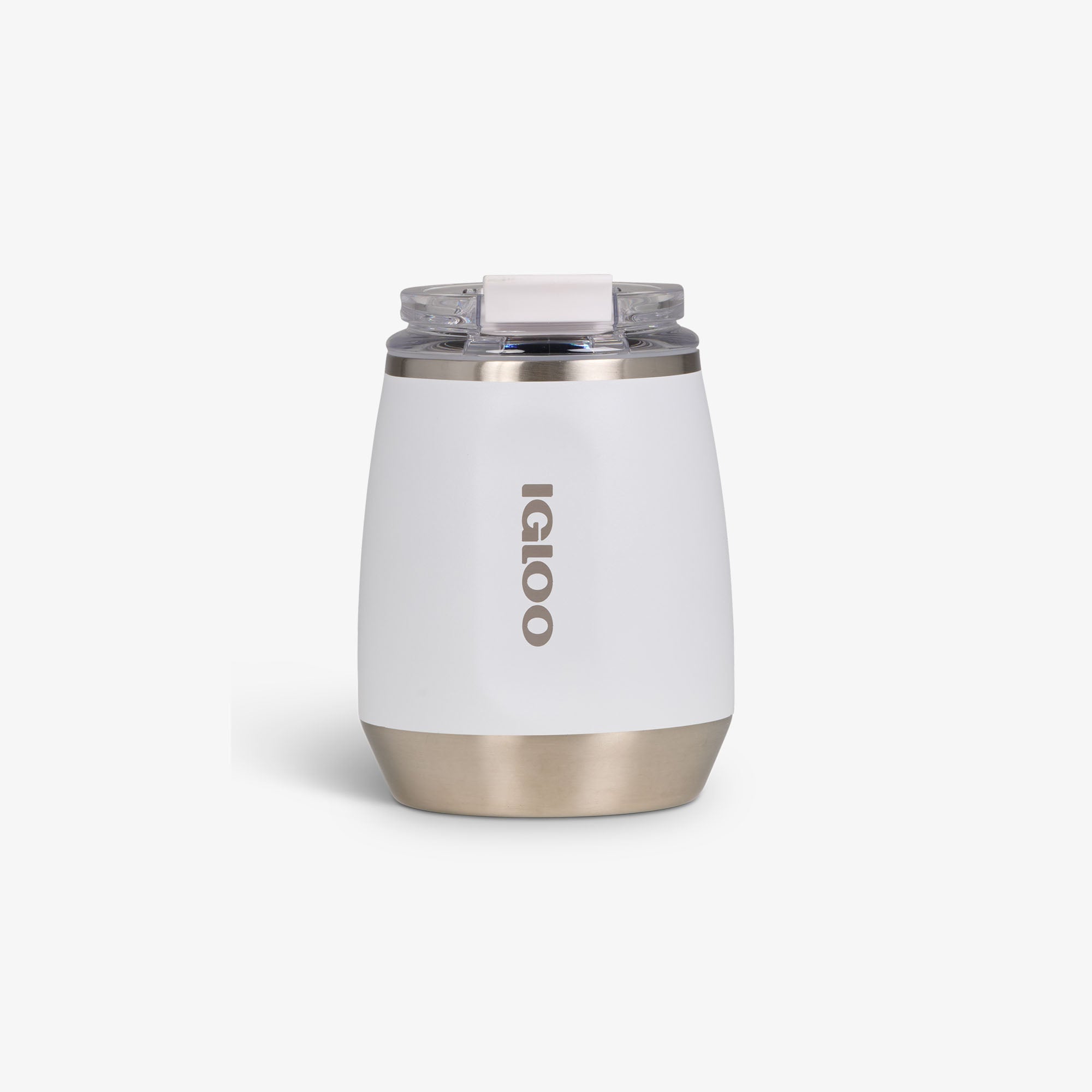 10 Oz Wine Tumbler B8 - White - White - Custom - Front View