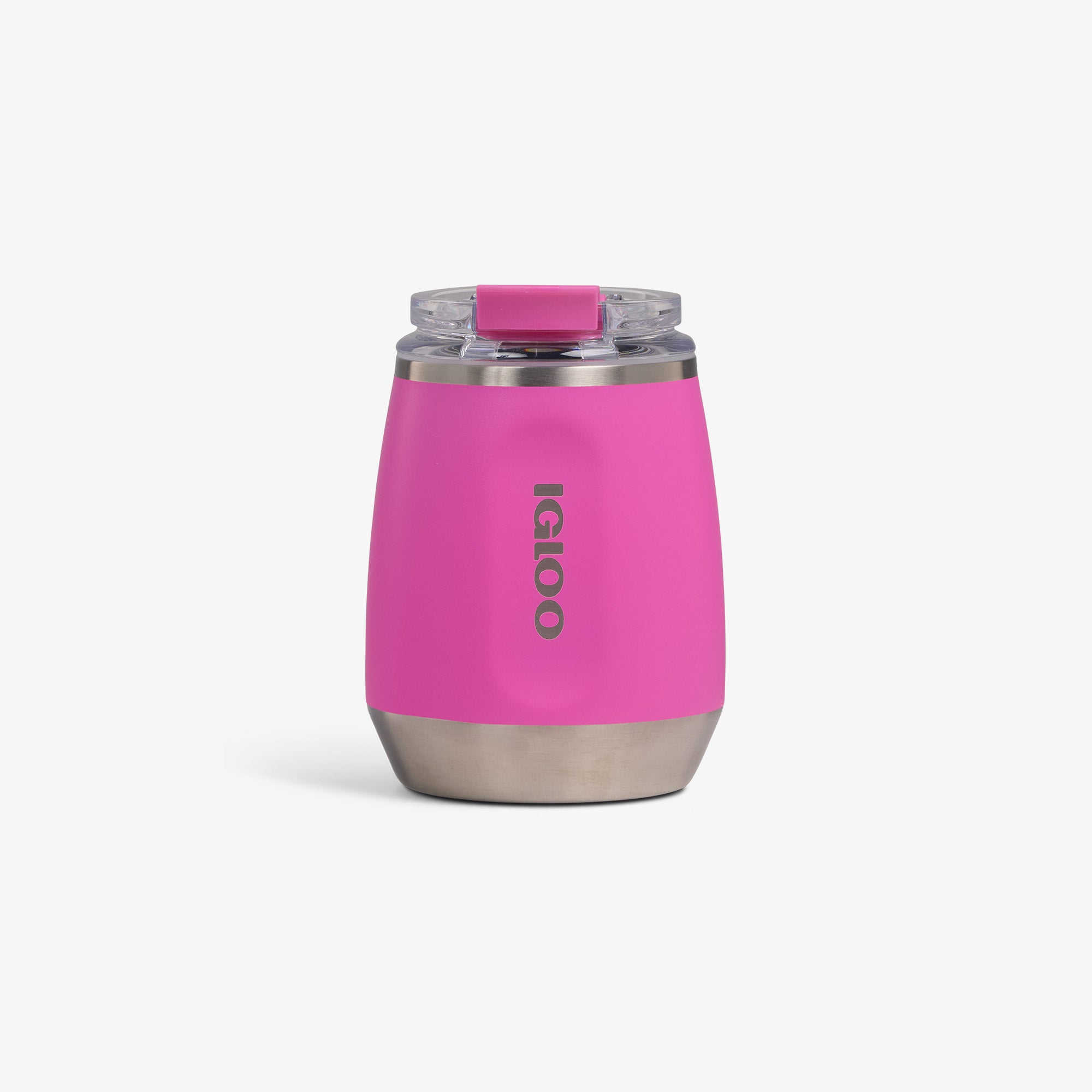 10 Oz Wine Tumbler B8 - Pink Fizz - Custom - Pink Fizz - Front View
