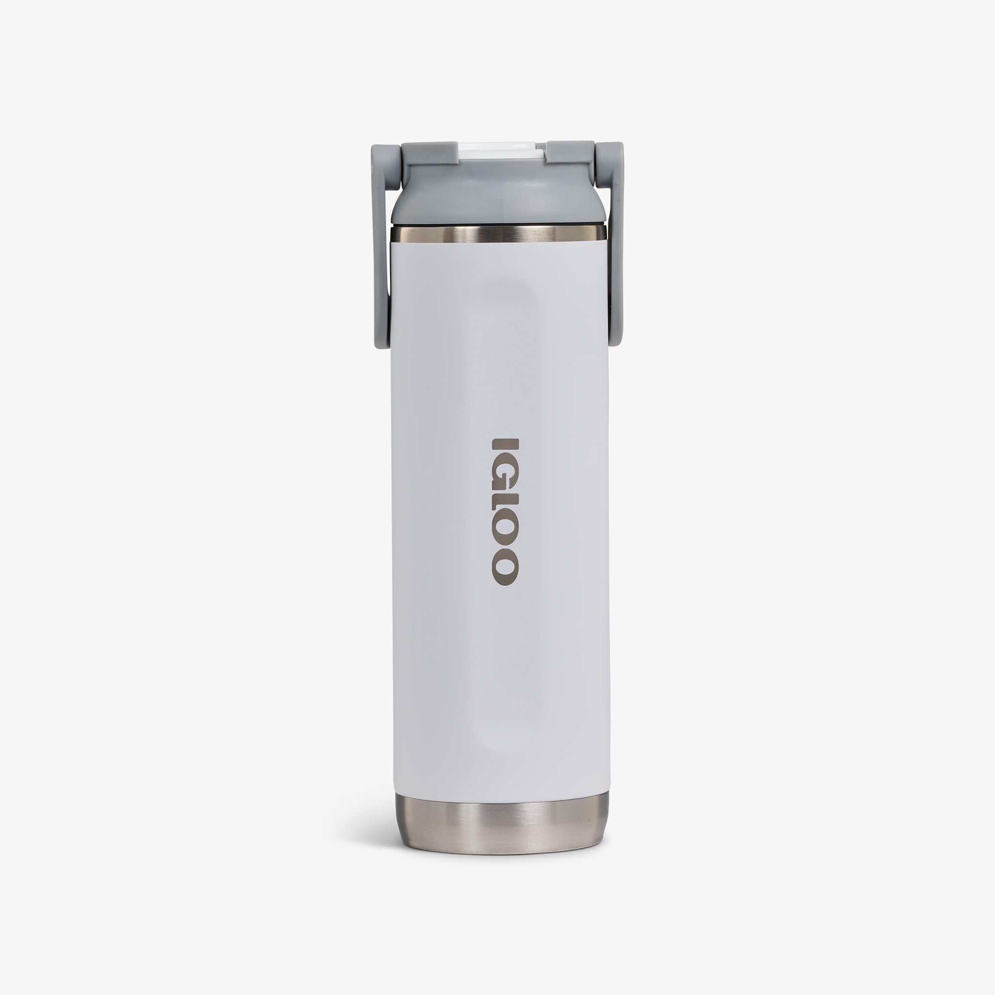 20 Oz Sport Sipper Bottle V9 - White - Front View