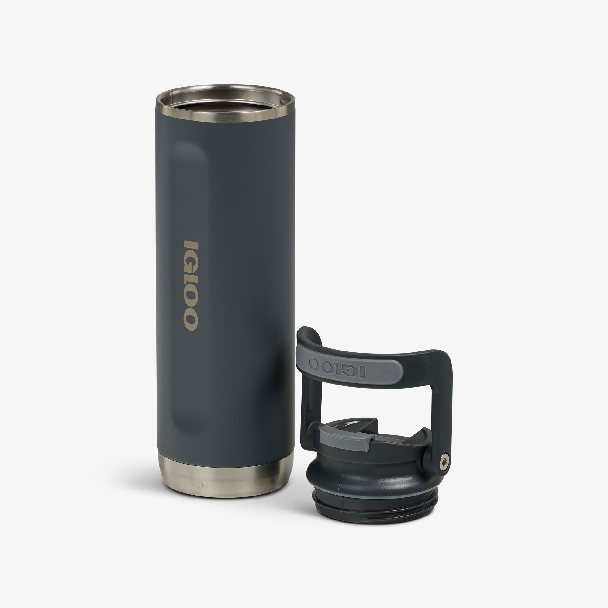 20 Oz Flip ‘n’ Sip Tumbler B8 - Carbonite - Open View