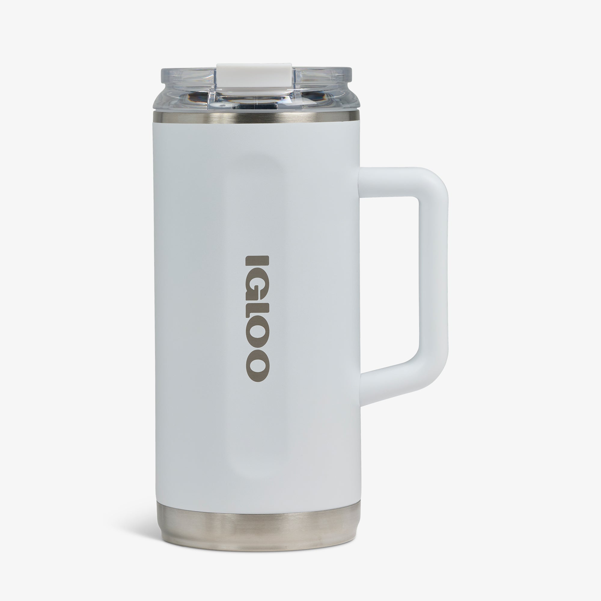 1L Beer Mug Y7 - White - Front View